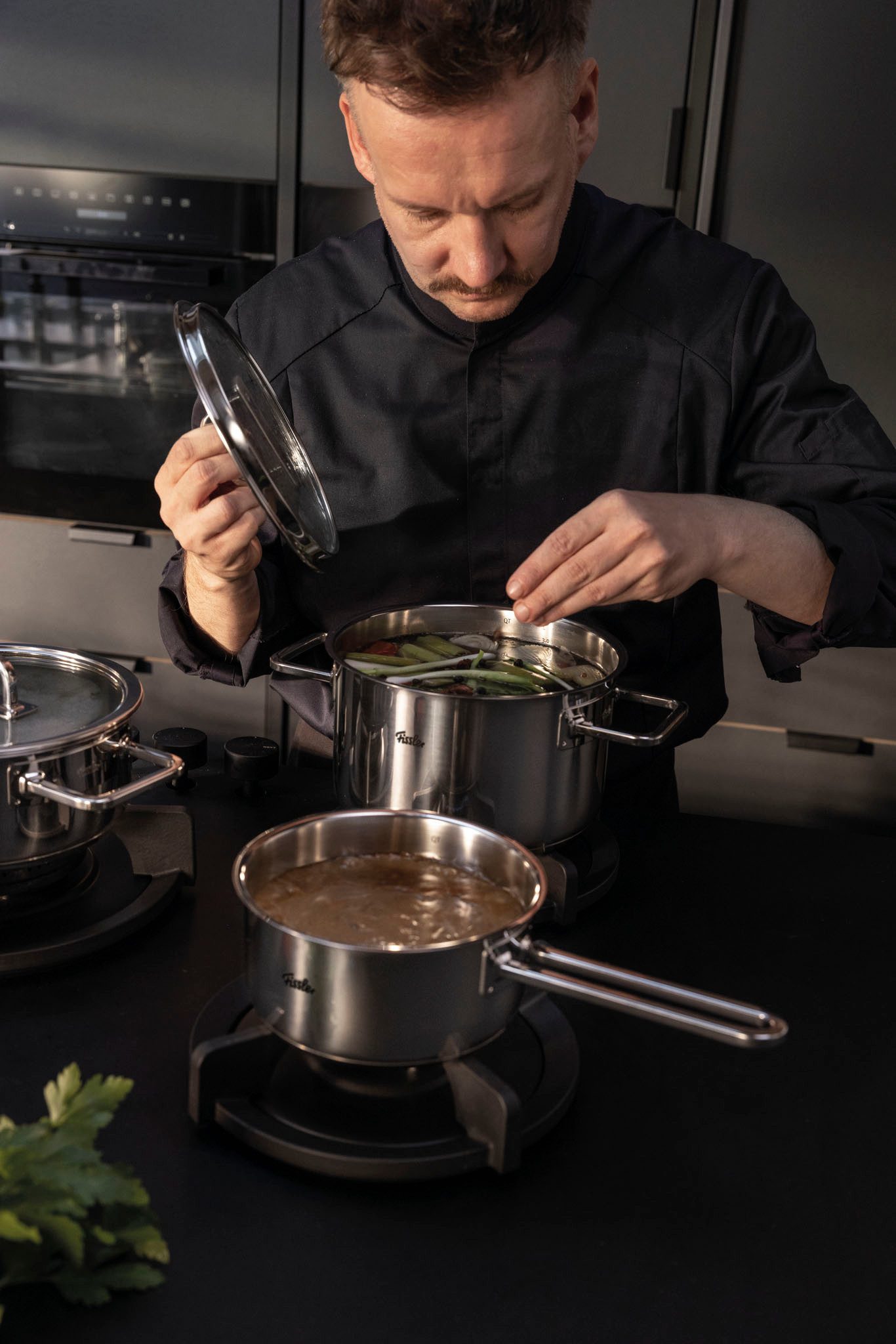 Fissler Kasserolle Viseo® Pro, Edelstahl 18/10 (1-tlg), Edelstahl-Stielkasserolle mit Superthermic Boden