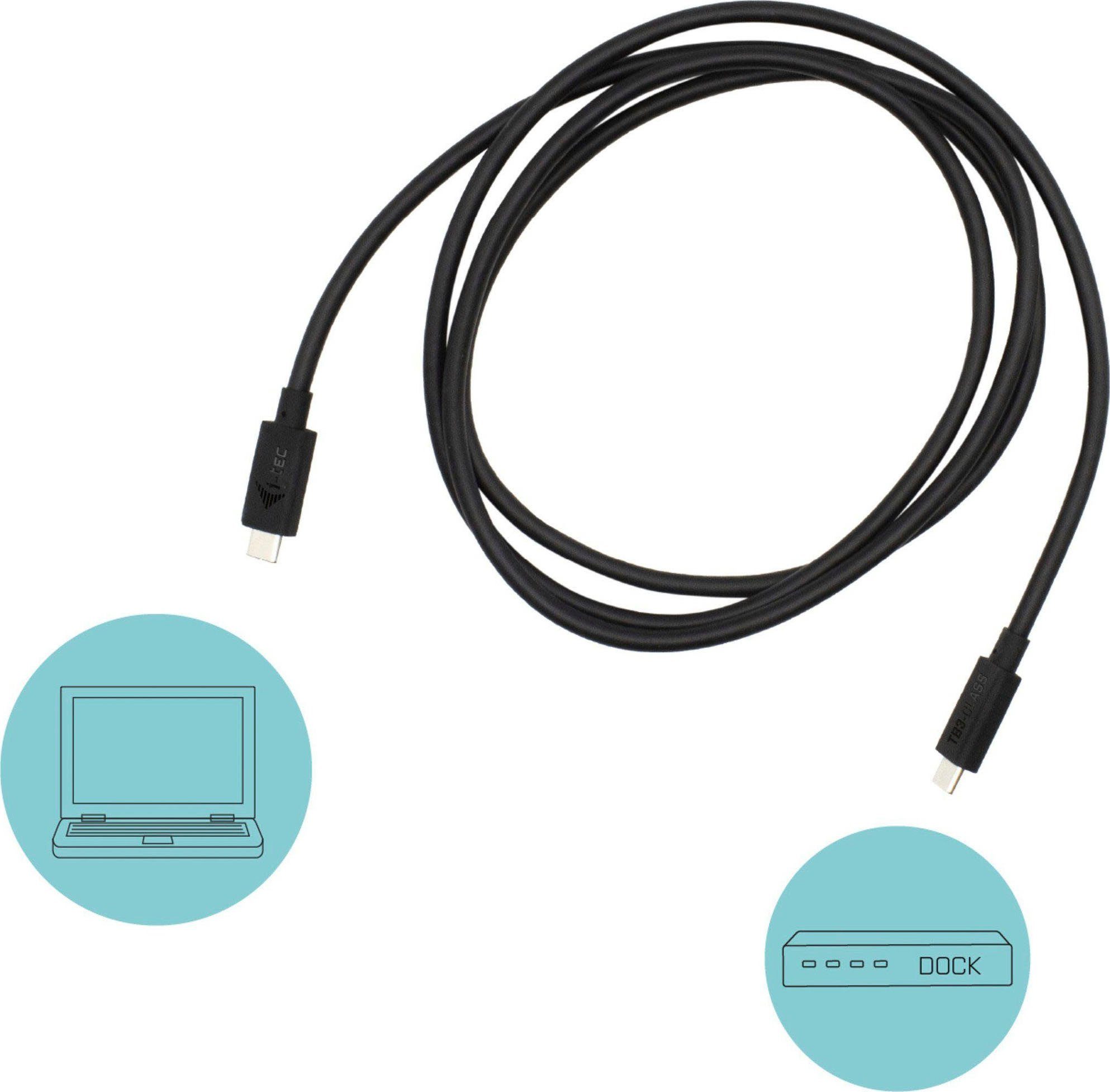 I-TEC Thunderbolt 3 Kabel, 40 Gbps, 100W PD, 1,5 Meter Computer-Kabel, Thunderbolt (150 cm)