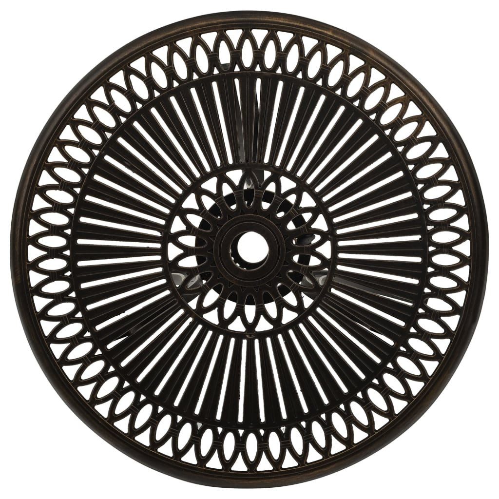 vidaXL Gartentisch Gartentisch Bronzen 62x62x65 cm Aluminiumguss (1-St)