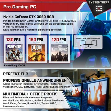 SYSTEMTREFF Basic Gaming-PC (Intel Core i5 13400, GeForce RTX 3060, 16 GB RAM, 1000 GB SSD, Luftkühlung, Windows 11, WLAN)