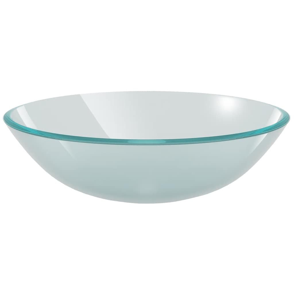 vidaXL Waschbecken Waschbecken Hartglas 42 cm Mattiert, Waschbecken Hartglas 42cm Mattiert Aufsatzwaschbecken Waschschale