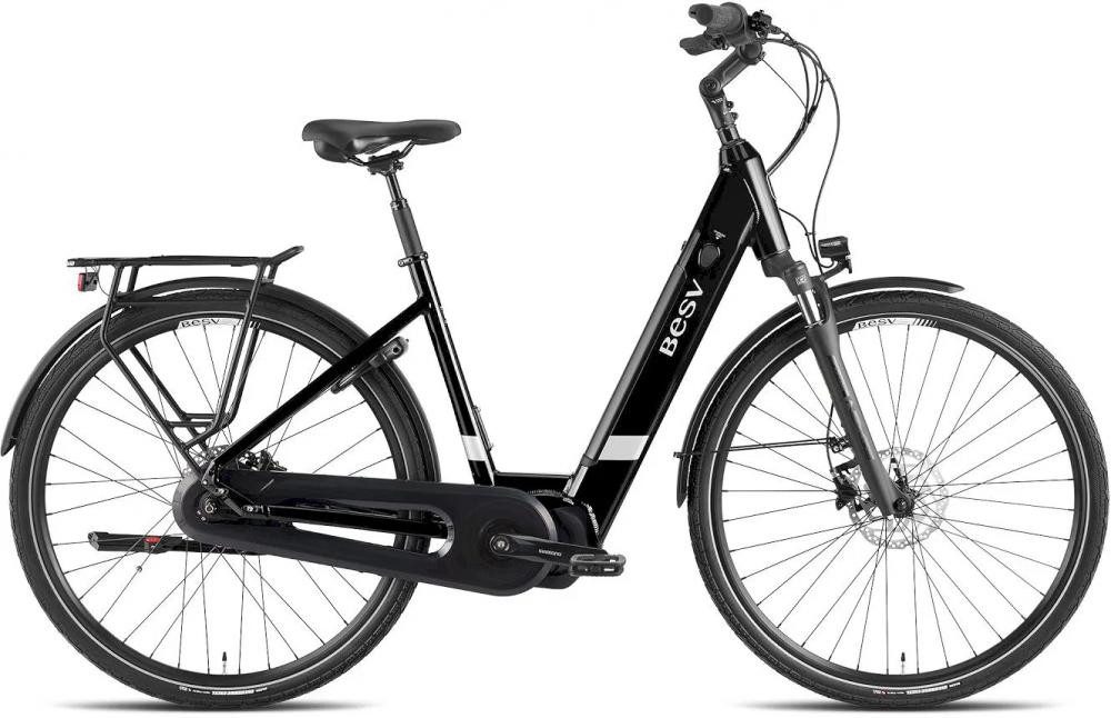 BESV E-Bike BESV CT 2.3 E-Citybike - Low Step 500 Rahmen M Night Black mit effizie