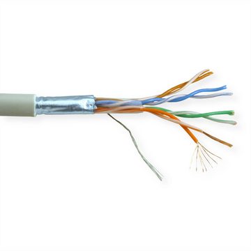 ROLINE ROLINE Kabel Cat5e FTP 300m Litze AWG24 Litzendraht grau Netzwerkkabel