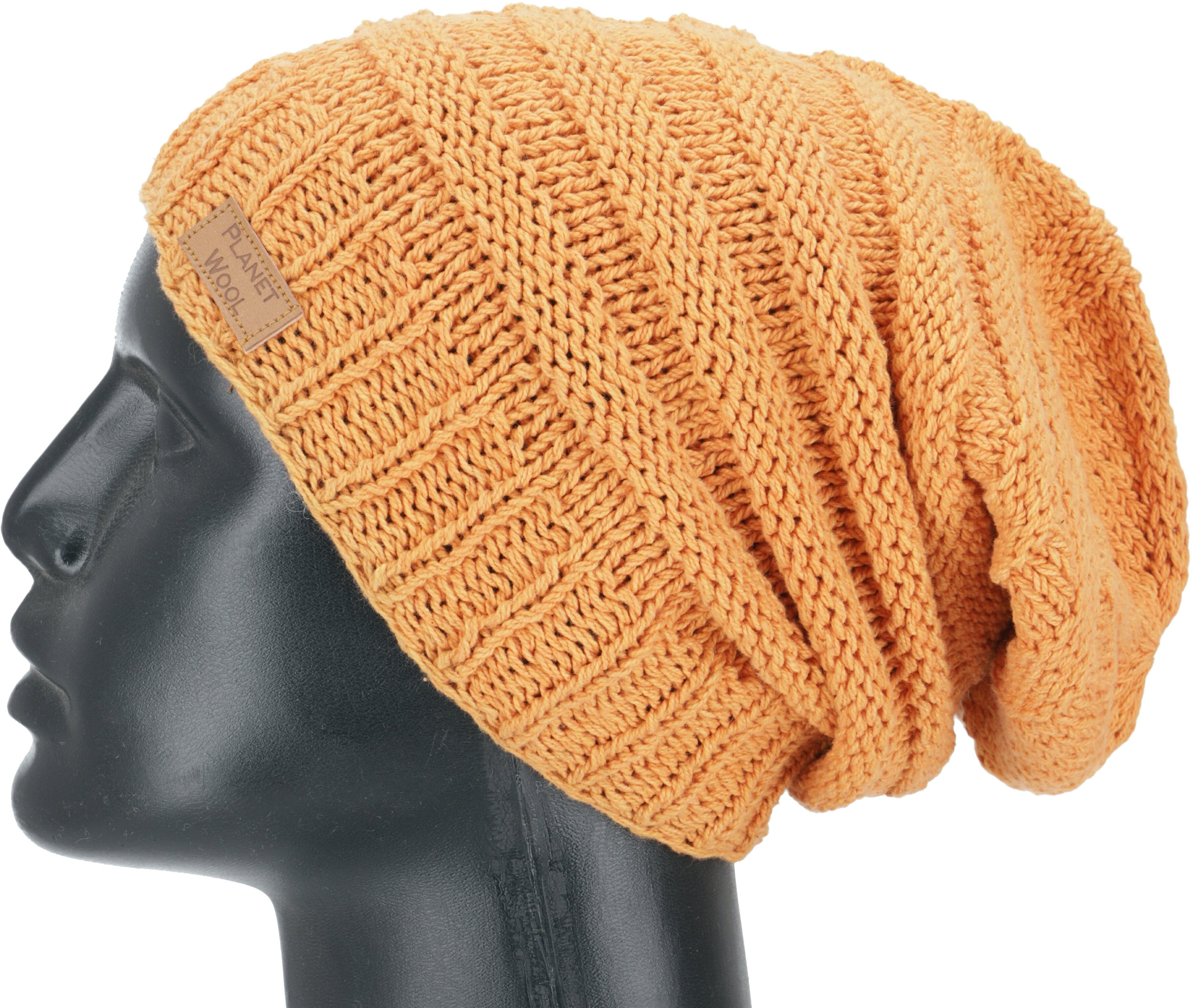 Guru-Shop Strickmütze Baumwoll Beanie, handgestrickte Dread Head..