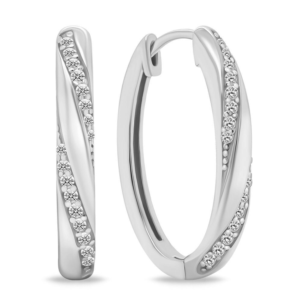 Brilio Silver Fingerring Dezente Silberringe mit klaren Zirkonen EA661W