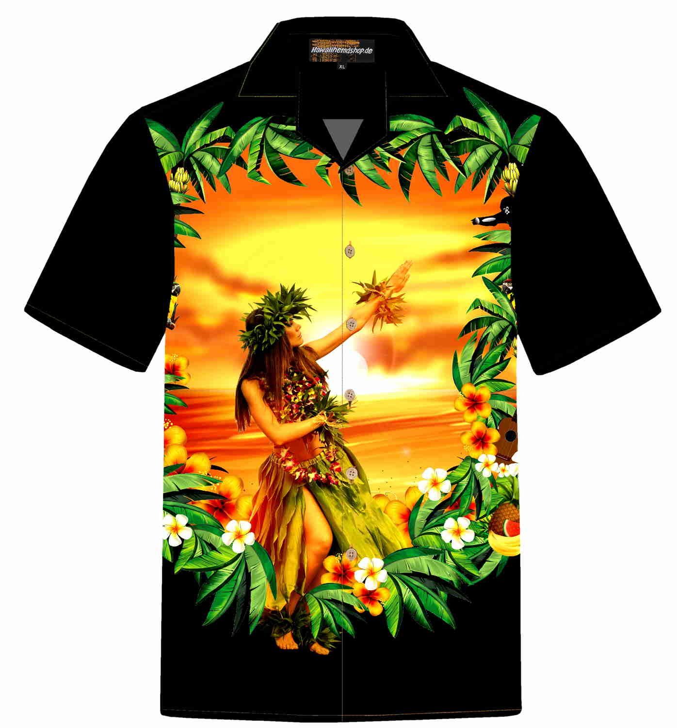 Hawaiihemdshop.de Hawaiihemd Hawaiihemdshop Hawaii Hemd Herren Baumwolle Kurzarm Strand Shirt