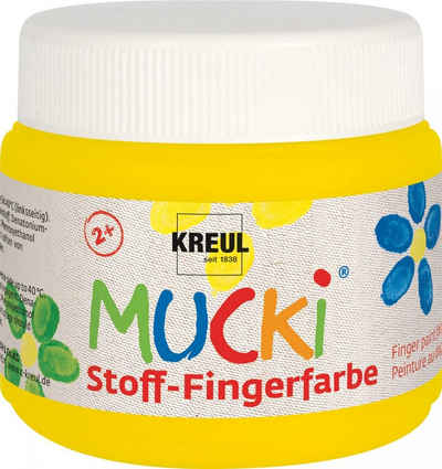 Kreul Bastelfilz Kreul MUCKI Stoff-Fingerfarbe gelb 150 ml