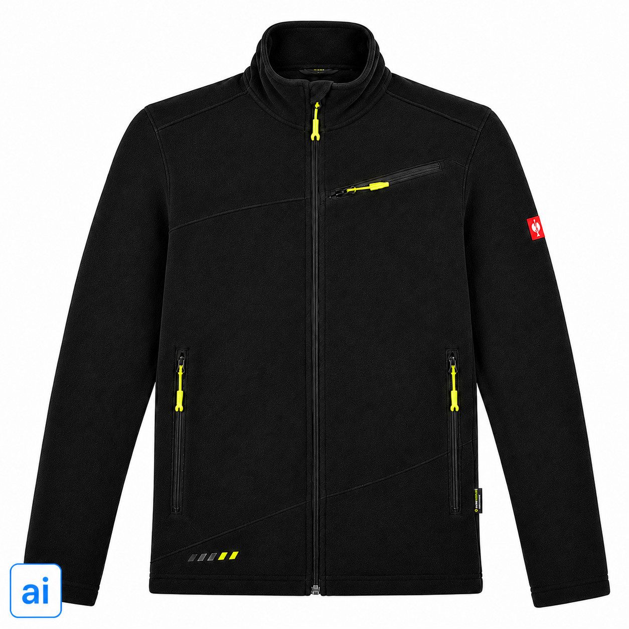 Engelbert Strauss Fleecejacke e.s. motion 2020 Herren Fleecejacke Arbeitsjacke Workwear Schwarz effektive Wärmespeicherung bei gleichzeitig hoher Atmungsaktivität