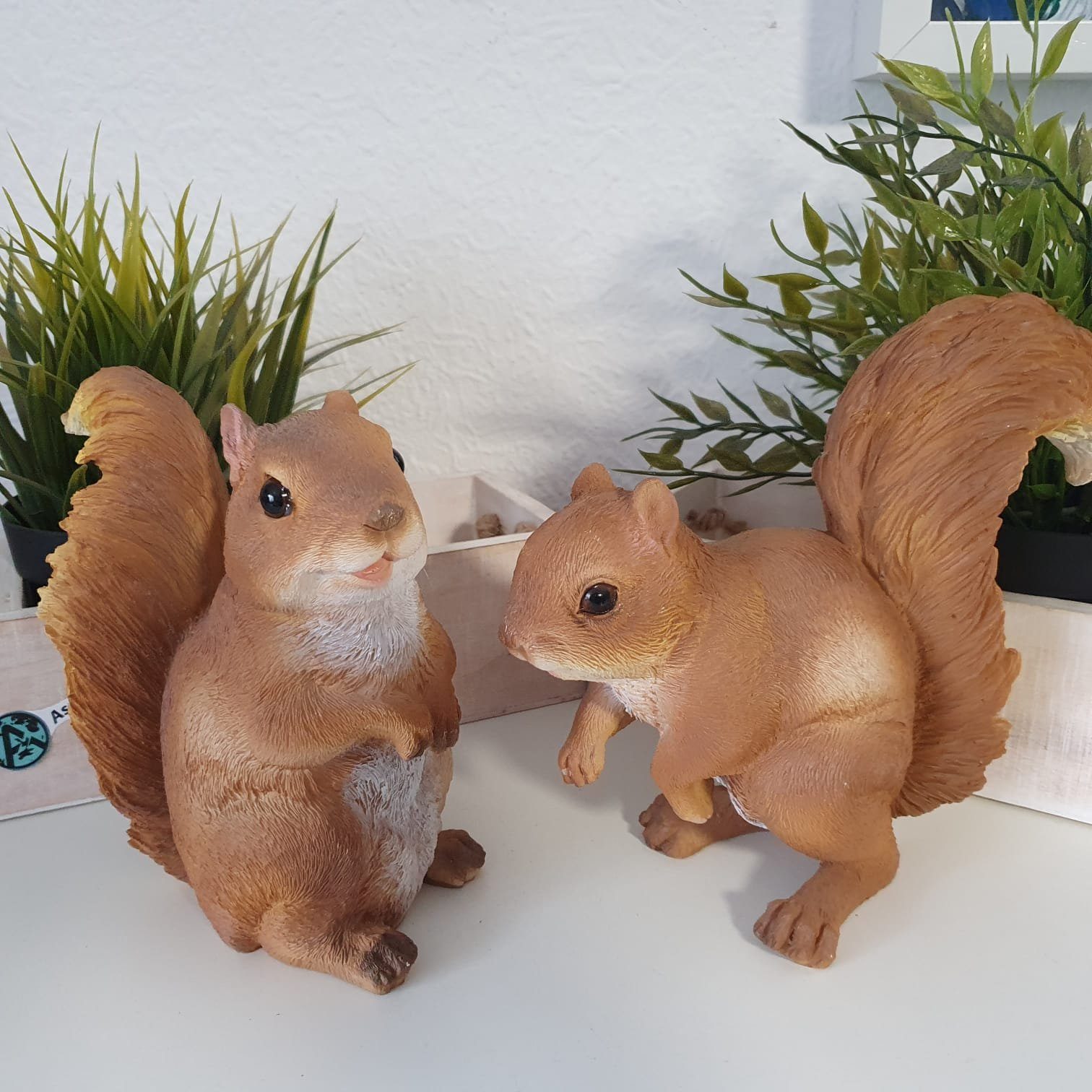 Aspinaworld Dekofigur Deko Eichhörnchen Figur im 2 er Set 17 cm