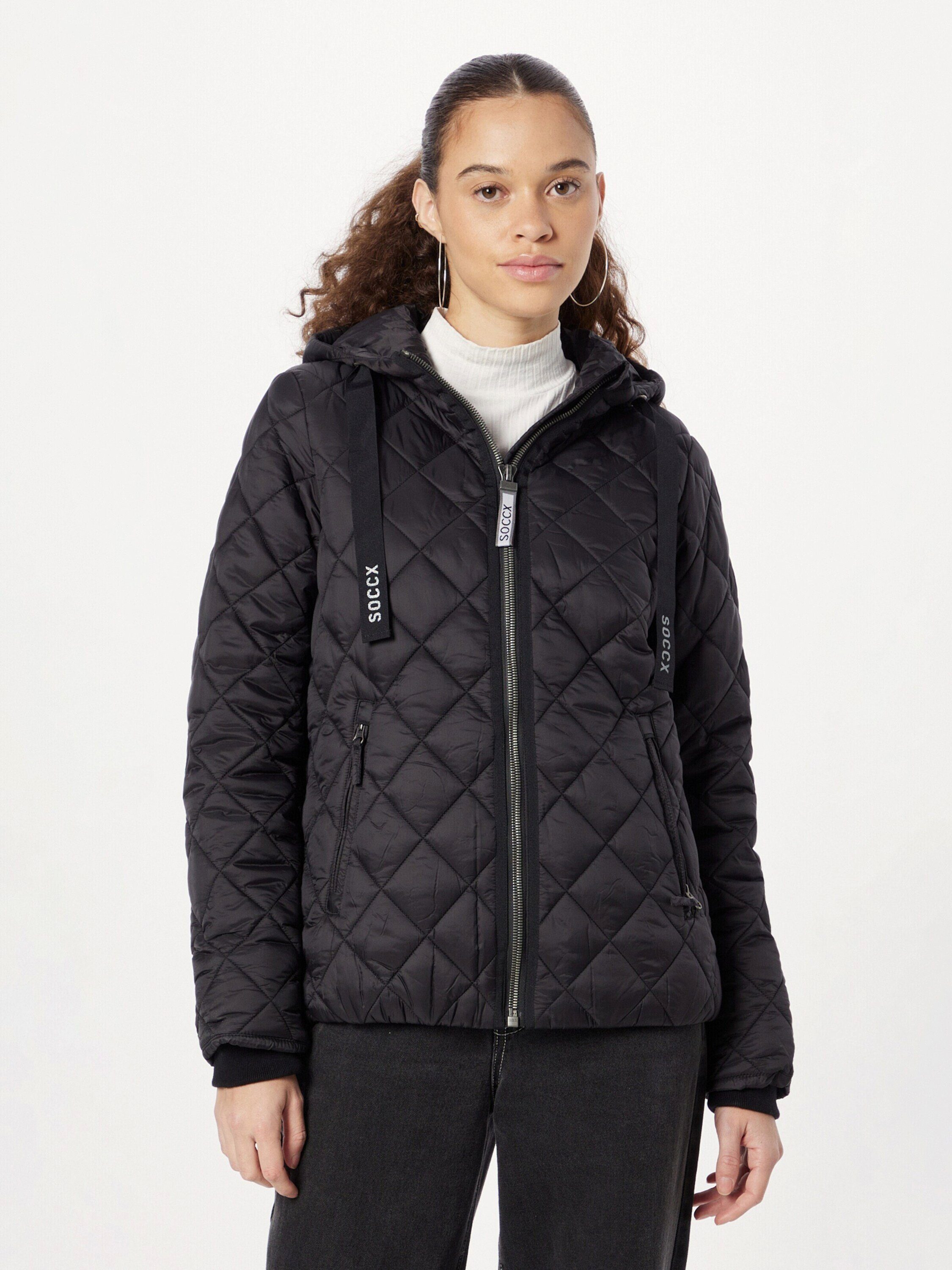 SOCCX Outdoorjacke mit elastischem Saumabschluss, Seitliche  Reißverschlusstaschen | Jacken