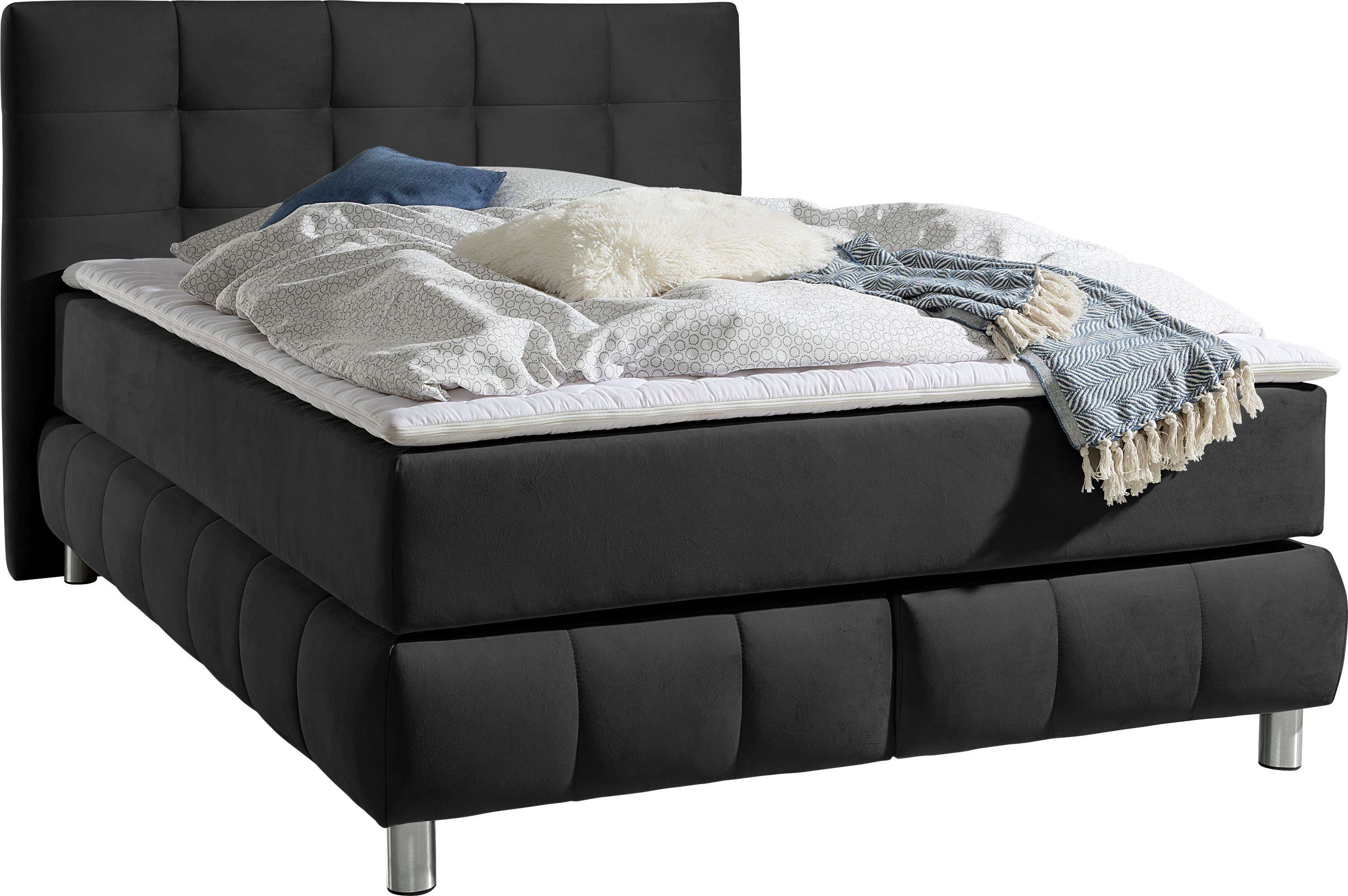 Home affaire Boxspringbett Salo, incl. Topper, 6 Breiten, 2 Härtegrade, TFK auch in Härtegrad 4