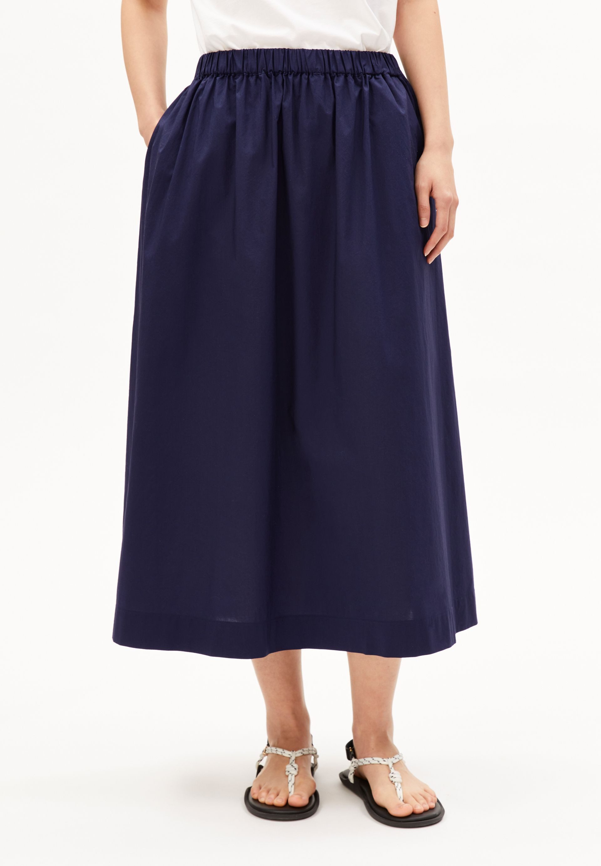 Armedangels Jerseyrock POPLIN 100% Bio-Baumwolle (Regular Fit) Knöchellang