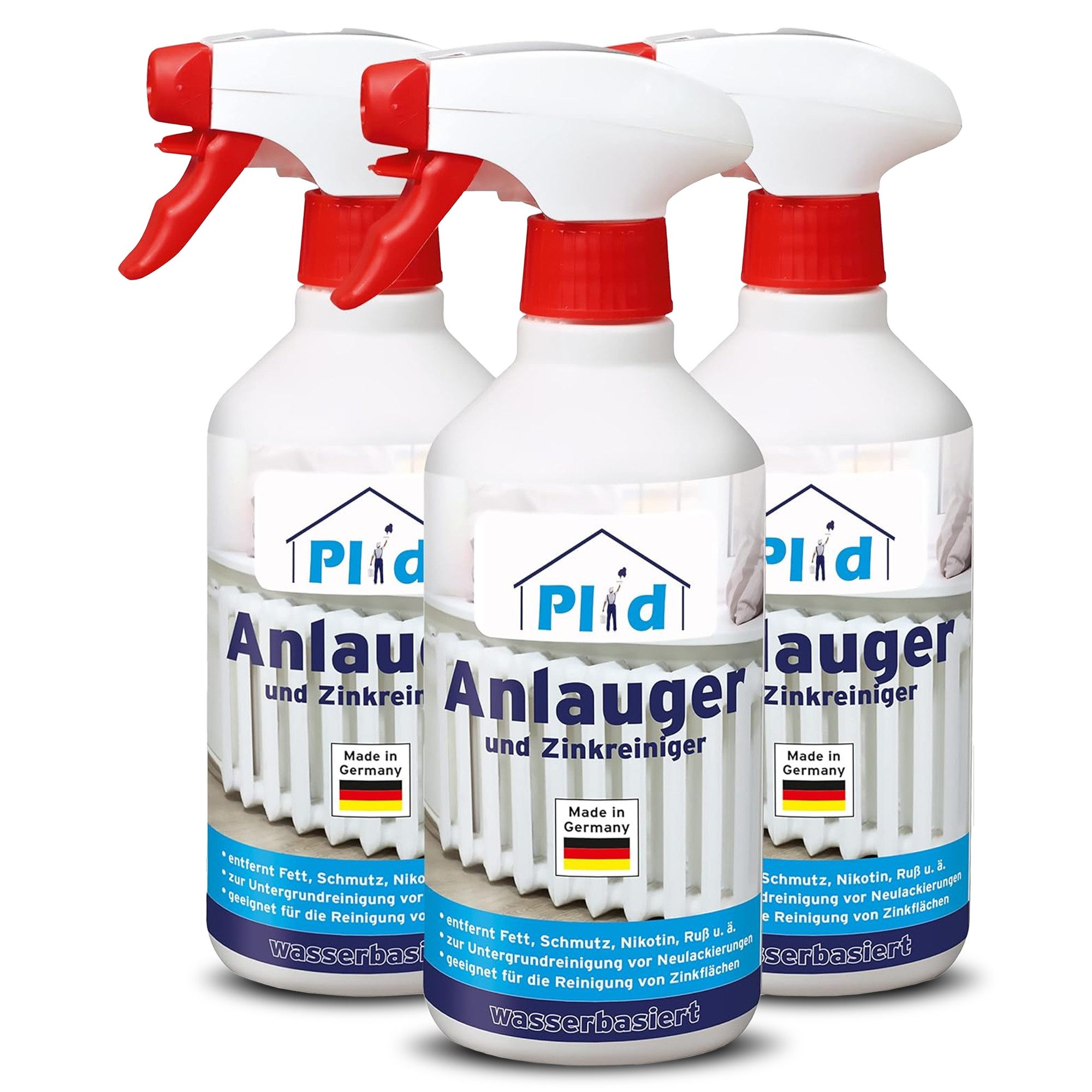 plid Feuchtraumfarbe Premium Anlauger Zinkreiniger Entfetter Kraftreiniger Aktivreiniger, Schnelltrocknend
