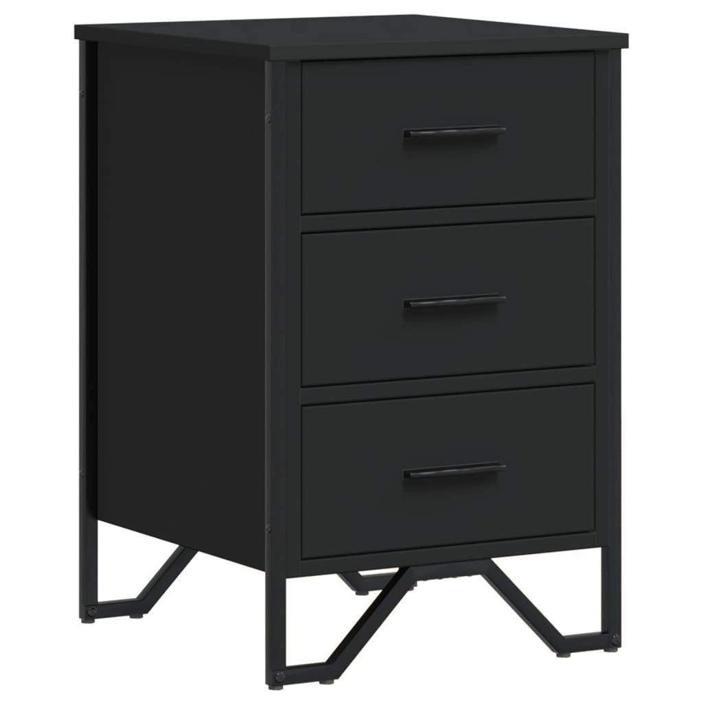 vidaXL Nachttisch Nachttisch Schwarz 40x41x60 cm günstig online kaufen