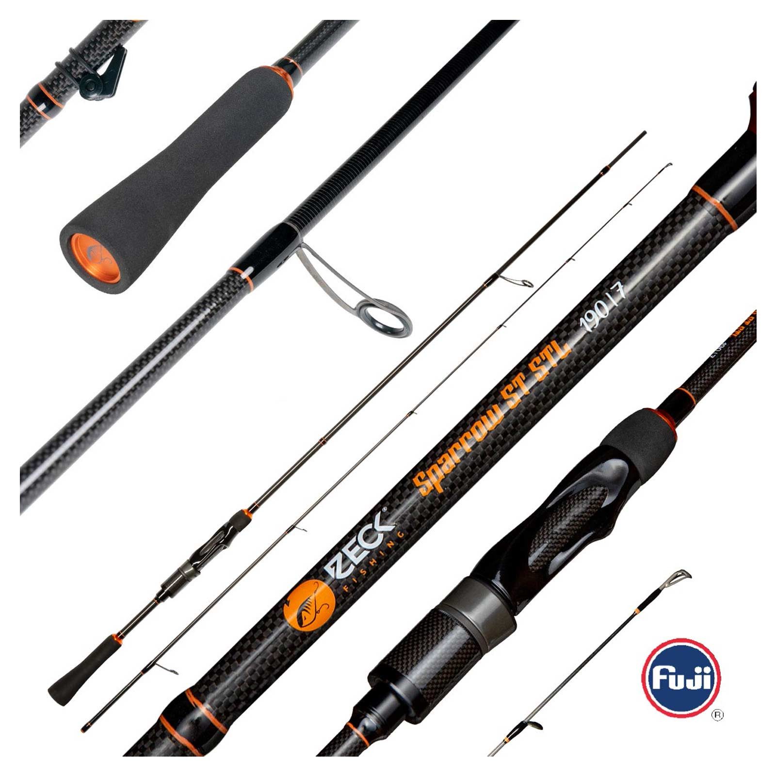 Zeck Fishing Spinnrute, (2-tlg), Zeck Sparrow STL 190/7 Spinnrute