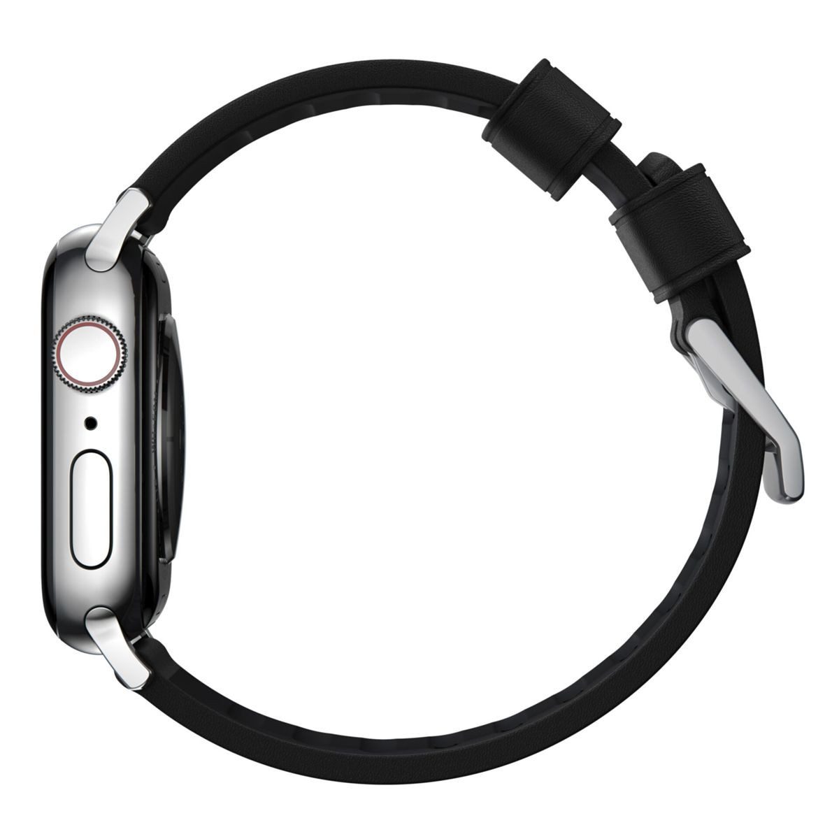 Nomad Smartwatch-Armband Active Leather Band Pro Connectr Silver