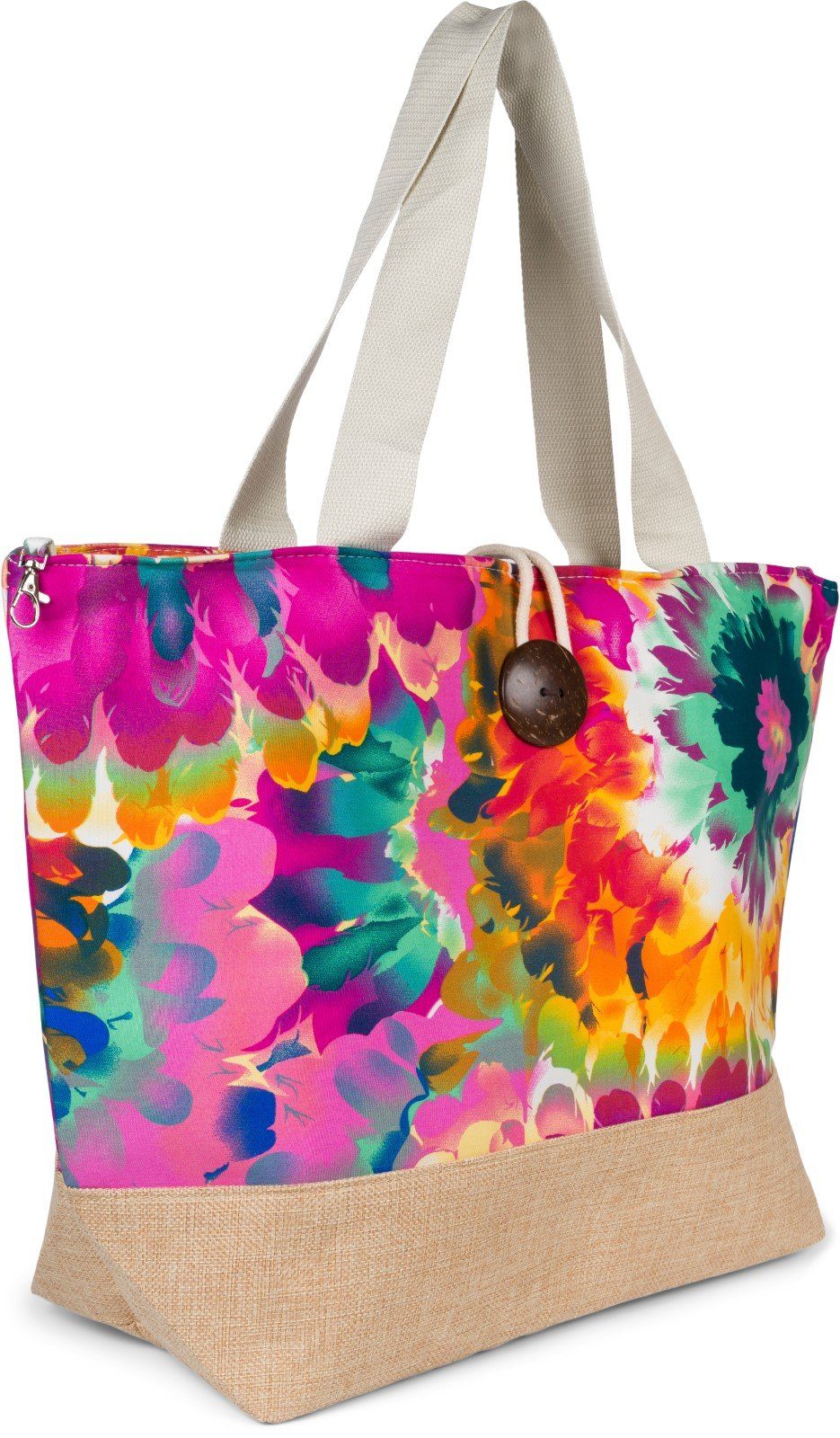styleBREAKER Strandtasche Strandtasche mit Blumen Muster (1-tlg) günstig online kaufen