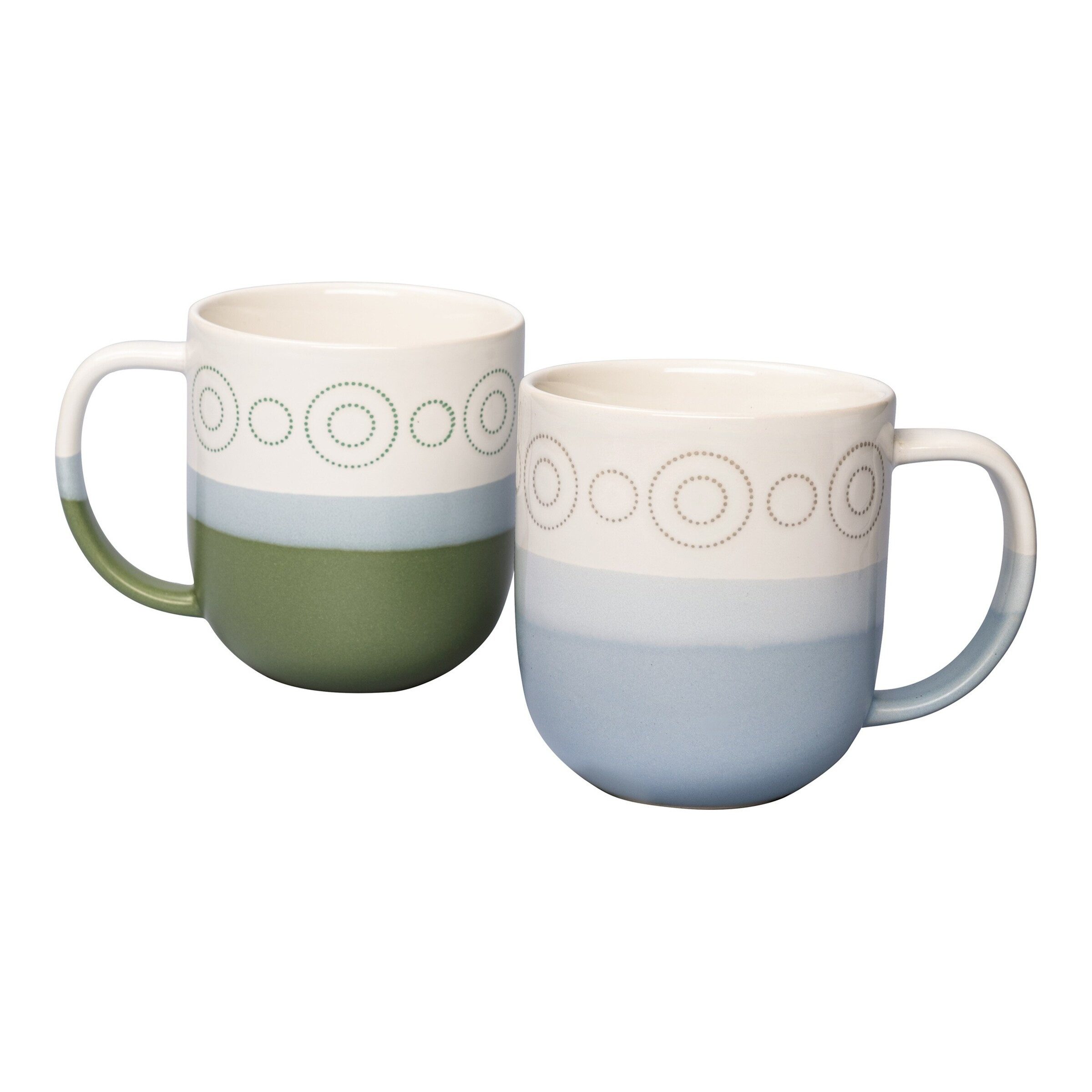 genialo Tasse 2er Set Keramik Kaffeebecher 365 ml Tassen Set spülmaschinengeeignet, 2-tlg., Keramik