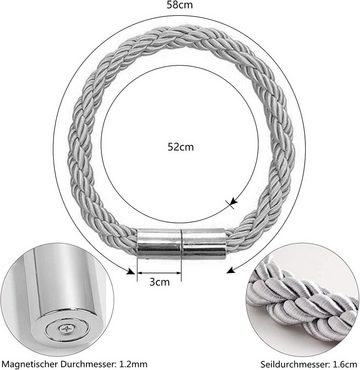 Duschvorhangklammer 2 Pack magnetische Vorhangbinder, Vorhanghalterungen–Vorhangklammern, KIKI