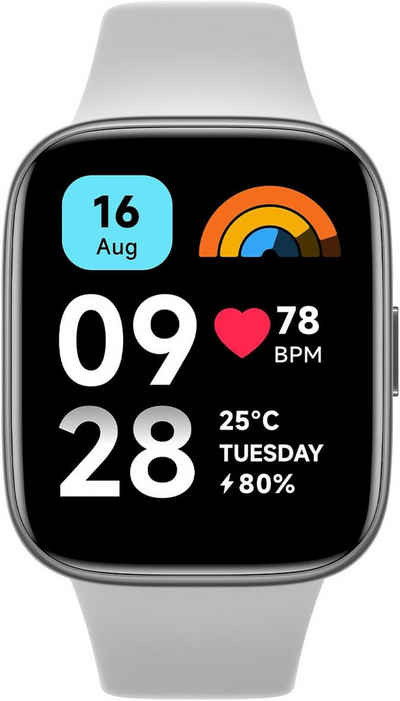 Xiaomi Vielseitigke Smartwatch (1.83 Zoll, Android,iOS), Bluetooth-Telefonanrufe, SpO2- und Herzfrequenzüberwachung, 5 ATM
