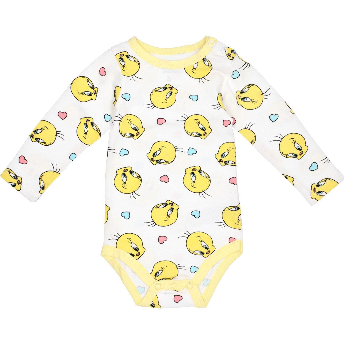 Warner Bros. Langarmbody Tweety Unisex Kinder (1-tlg) Langarm Einteiler, Body, Longsleeve-Body, Bodysuit, Stretchbody