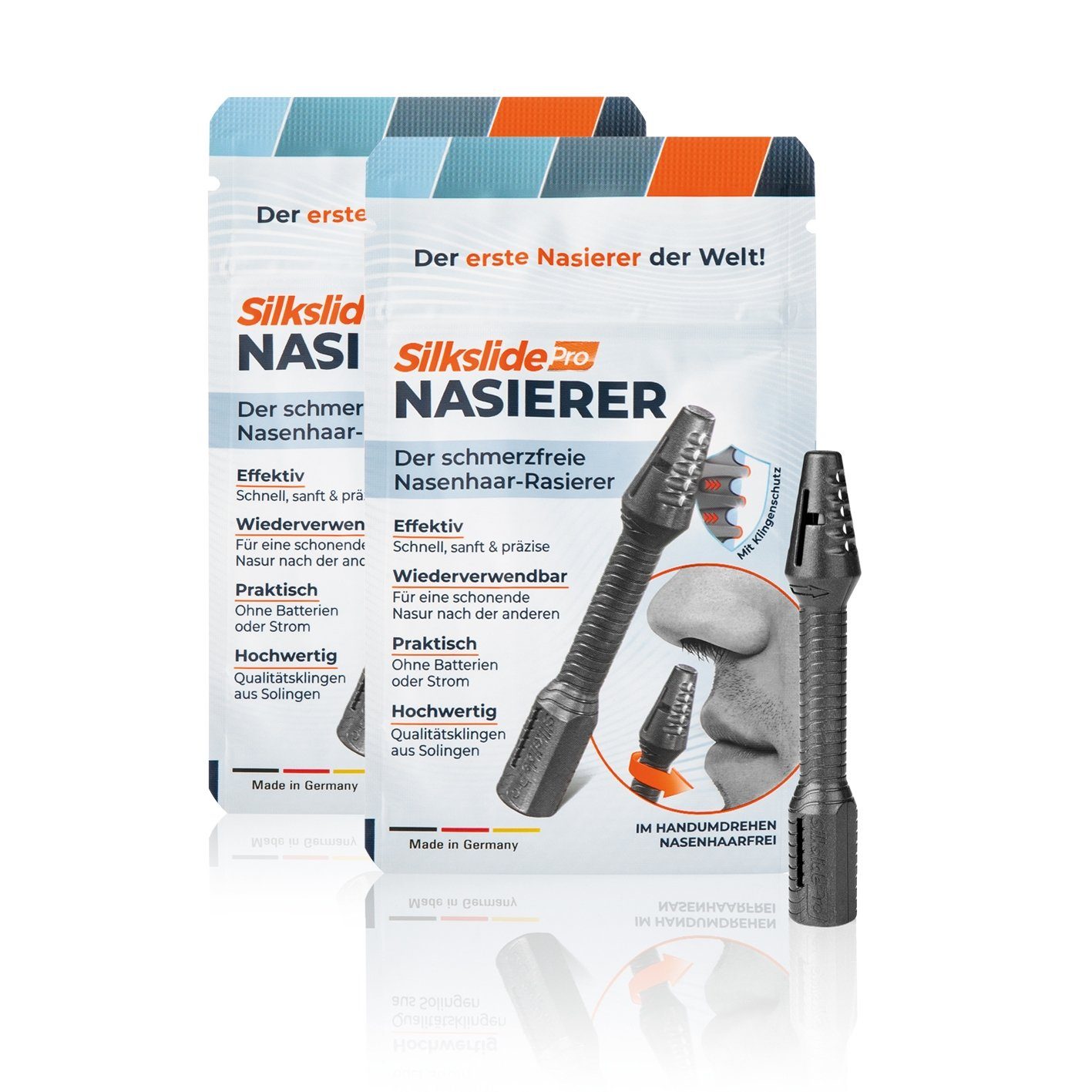 Silkslide Pro Nasenhaarschere »Silkslide Pro Nasenhaartrimmer - Nasierer«,  (2-tlg), Nasenhaarschneider Rasierer Nasenhaare online kaufen | OTTO