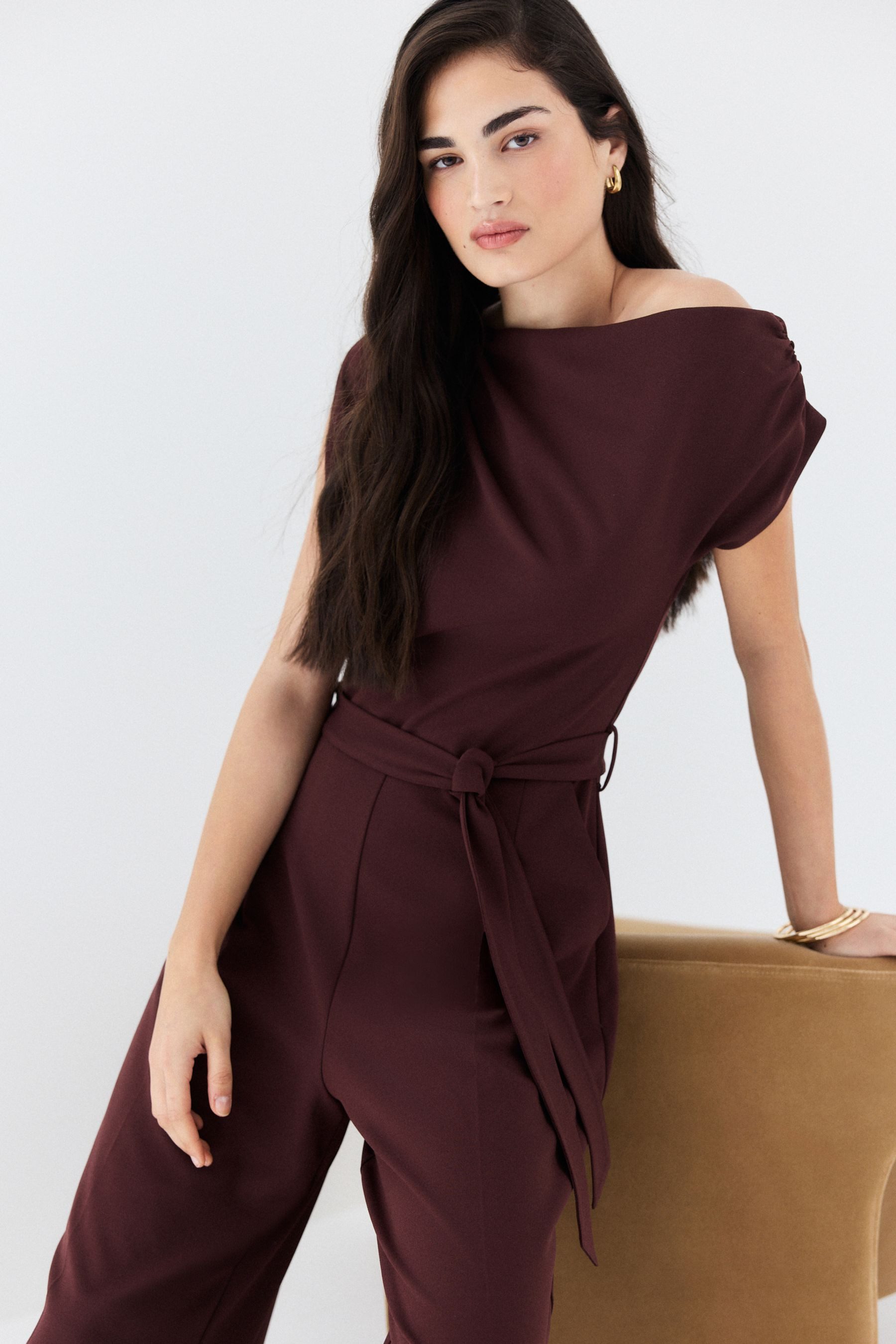 Next Jumpsuit Geraffter Jumpsuit für besondere Anlässe, Petite (1-tlg) – Bild 5 von 5