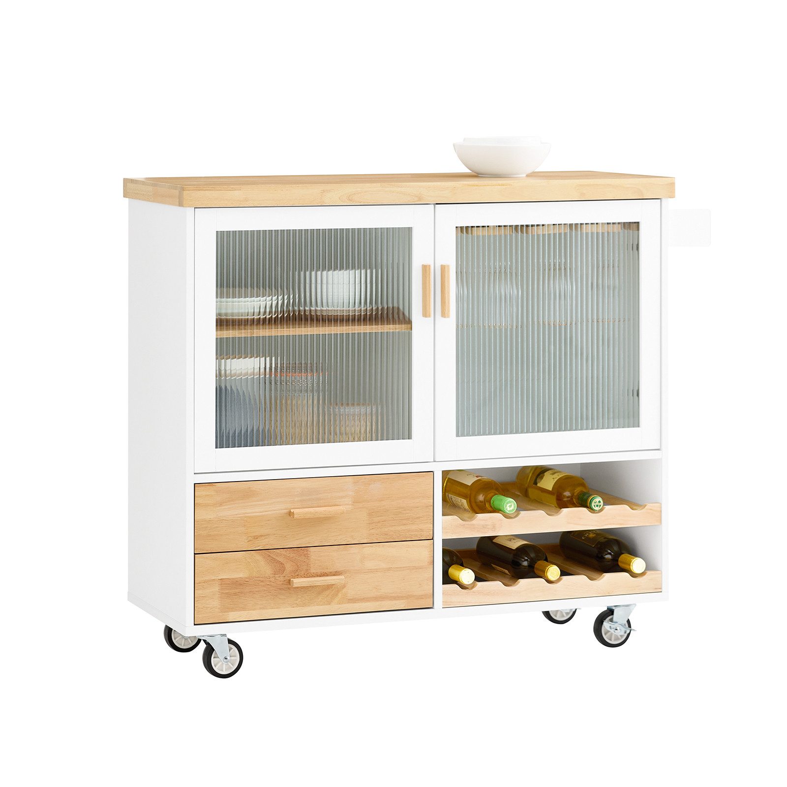 SoBuy Küchenwagen FKW114, Küchenschrank mit Arbeitsplatte günstig online kaufen