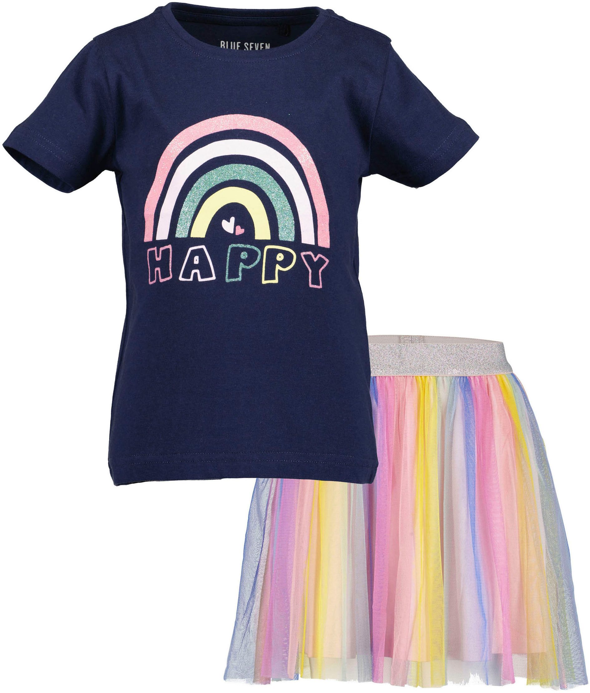 Blue Seven Shirt & Rock (2-tlg., Set) mit großem Frontprint