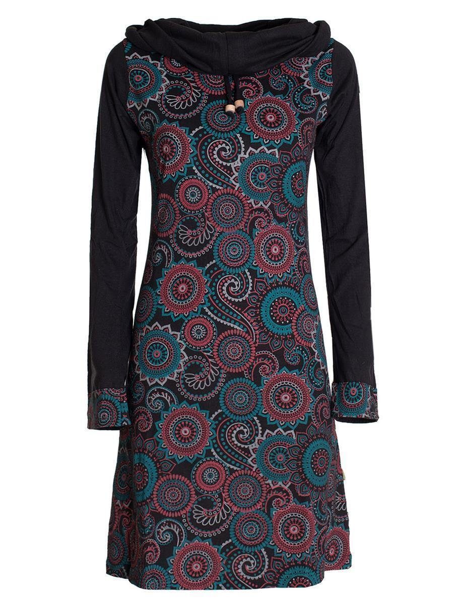 Vishes Jerseykleid Langarm Kleid Schal-Kleid Winterkleider günstig online kaufen