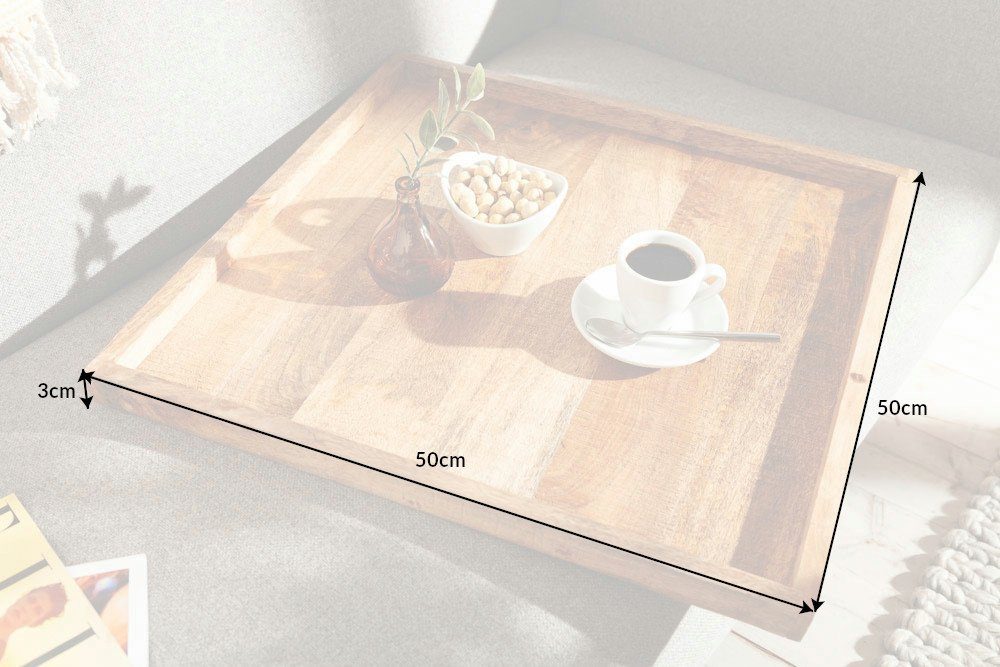 riess-ambiente Dekotablett MAKASSAR 50cm natur, aus Massivholz
