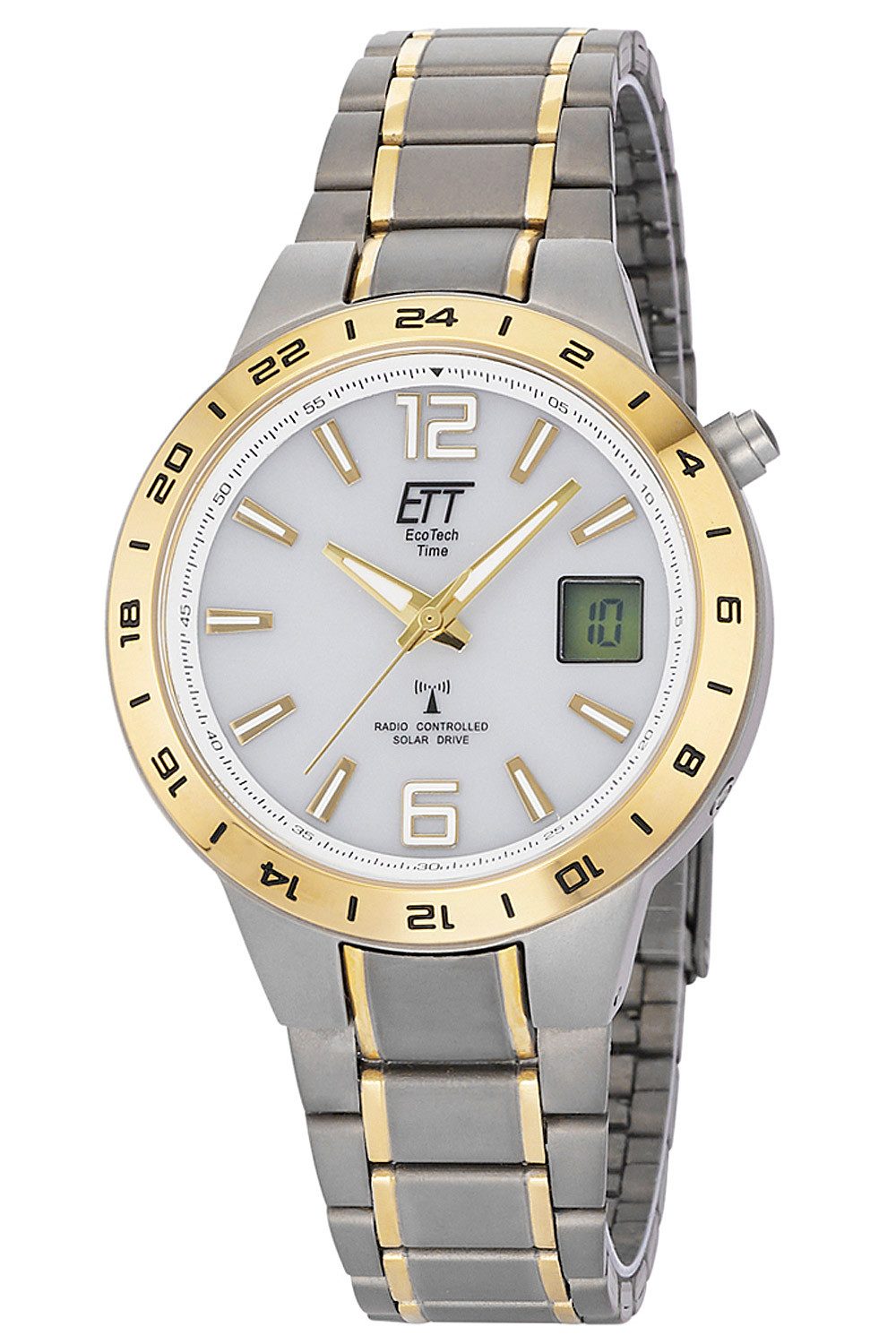 ETT Solaruhr Armbanduhr -Solar Titan Bicolor