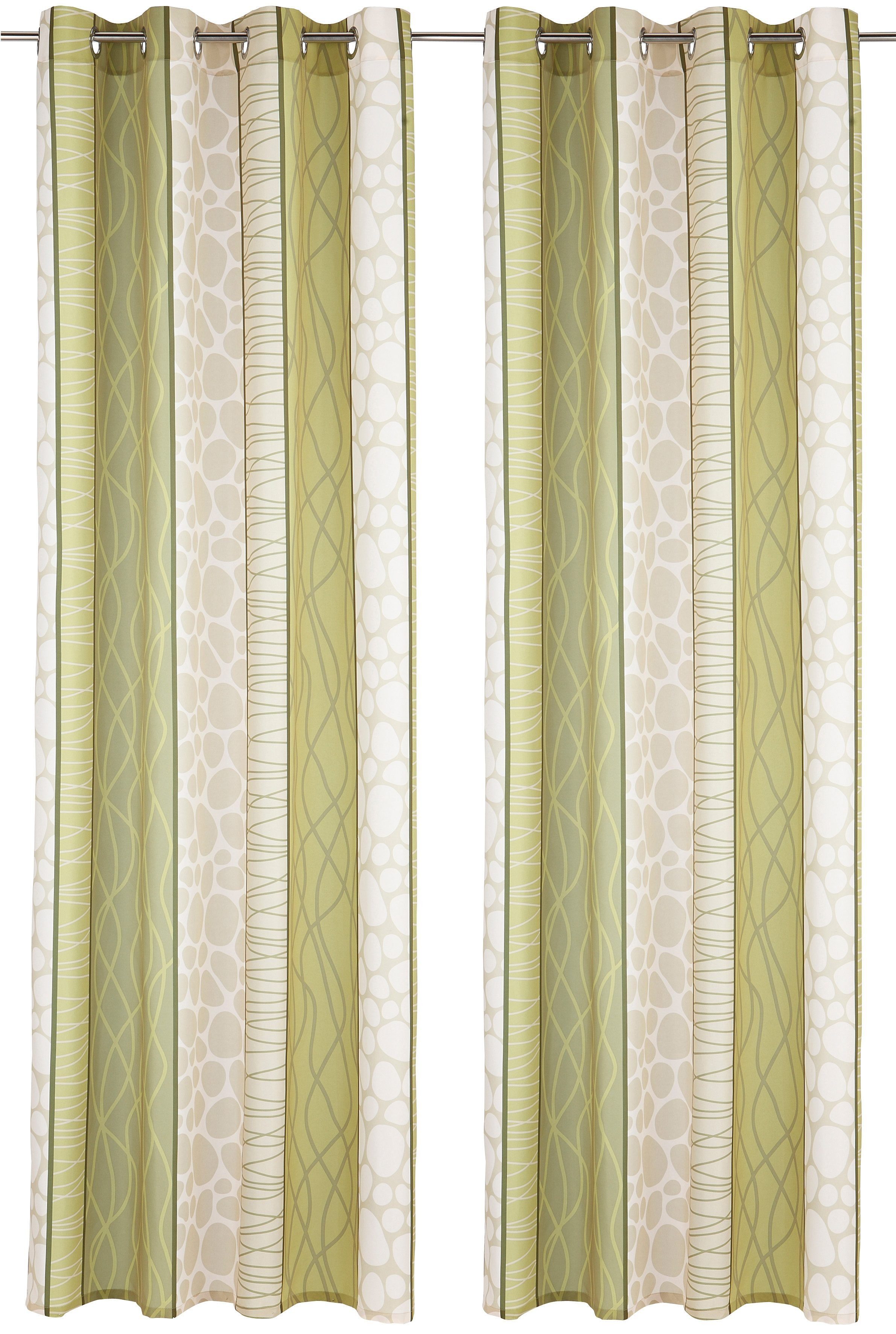 my home Vorhang Gosen (2 St), Ösen, blickdicht, Microfaser, Gardine, 2-er S günstig online kaufen