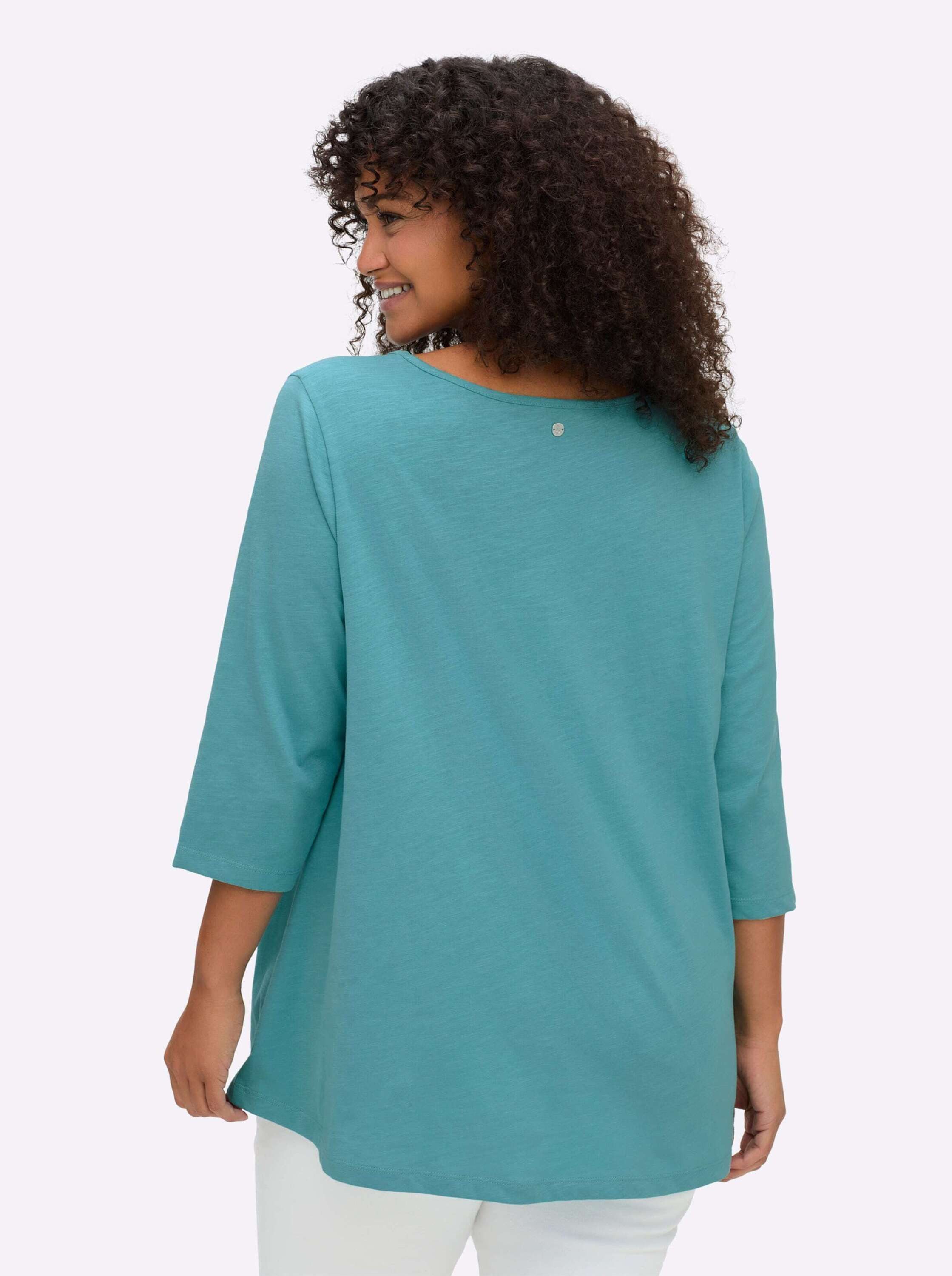 Sheego T-Shirt 3/4-Arm-Shirt 3/4-Arm