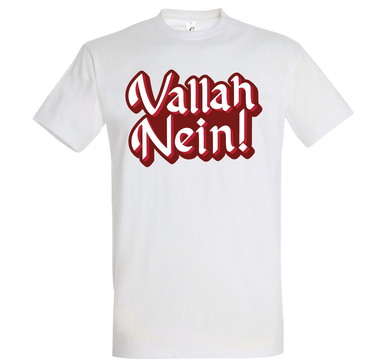 Youth Designz T-Shirt "Vallah Nein" Herren T-Shirt mit lustigem Spruch Weiß