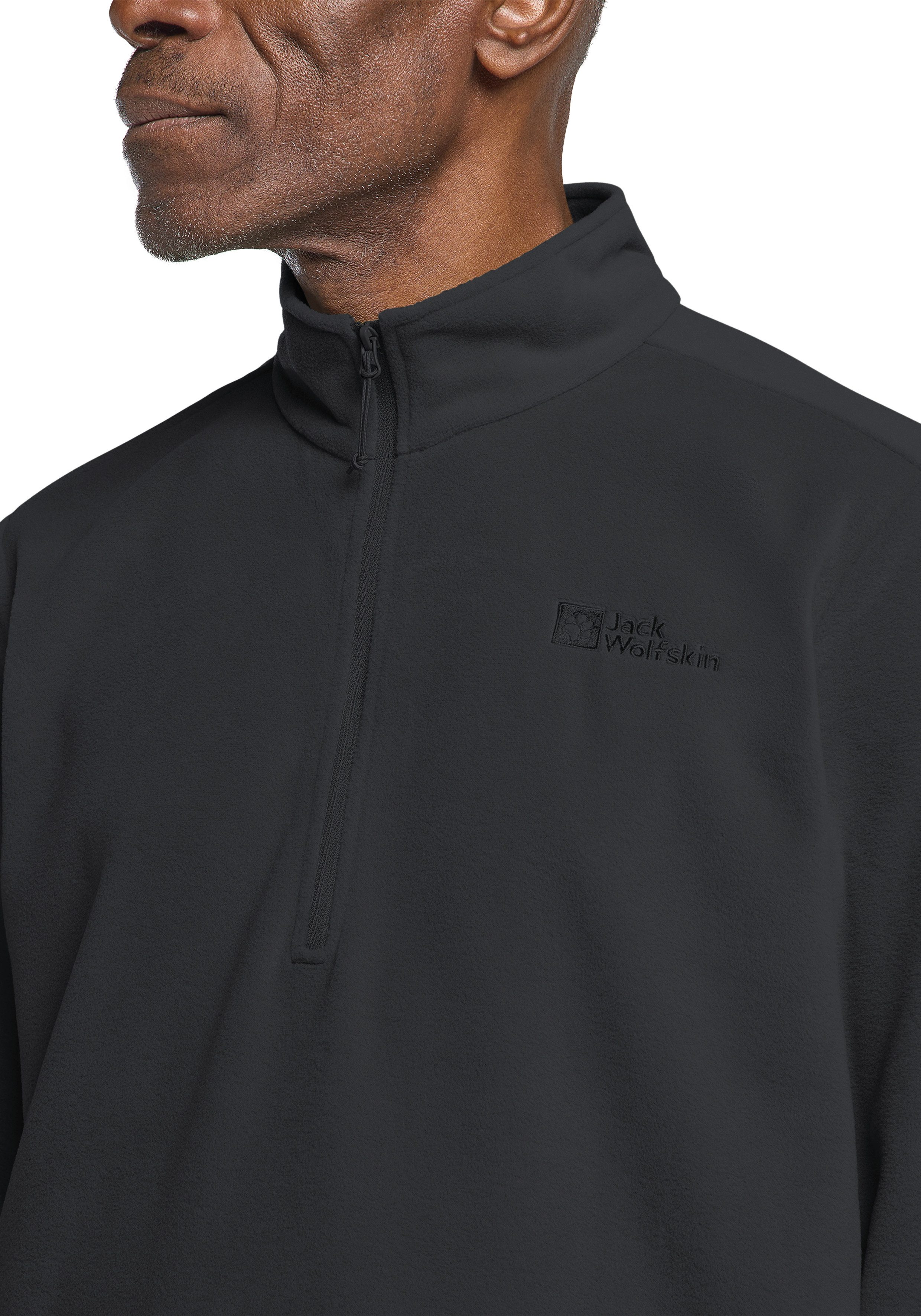 Jack Wolfskin Fleecepullover TAUNUS HZ M hoher Stehkragen, mit halbem Reißverschluss, hüftbedeckende Länge – Bild 3 von 5