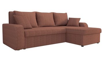 MIRJAN24 Ecksofa Kris Cord, mit Schlaffunktion und zwei Bettkasten, L-Form mit Kissen-Set, L: 238 cm