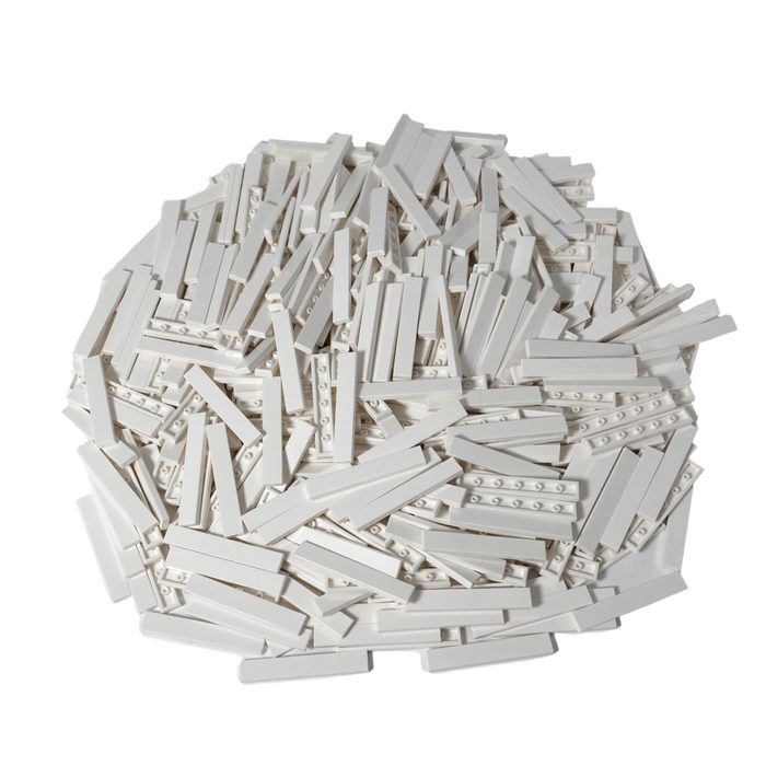 LEGO® Spielbausteine LEGO® 1x6 Fliesen Weiß - 500 Stück - White tile 6636 (Creativ-Set 500 St) Made in Europe