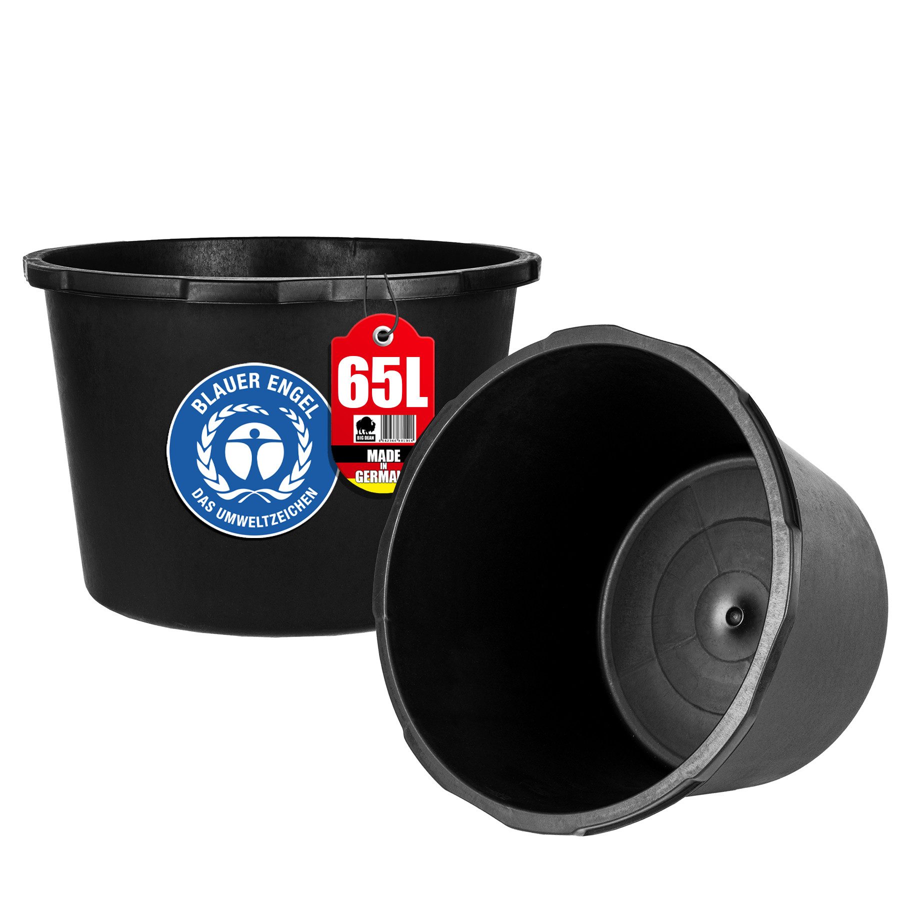 BigDean Відро розчину 65 L Rund Baueimer Mörtelkasten Ø 57cmx35cm Made in Germany, (1-tlg)