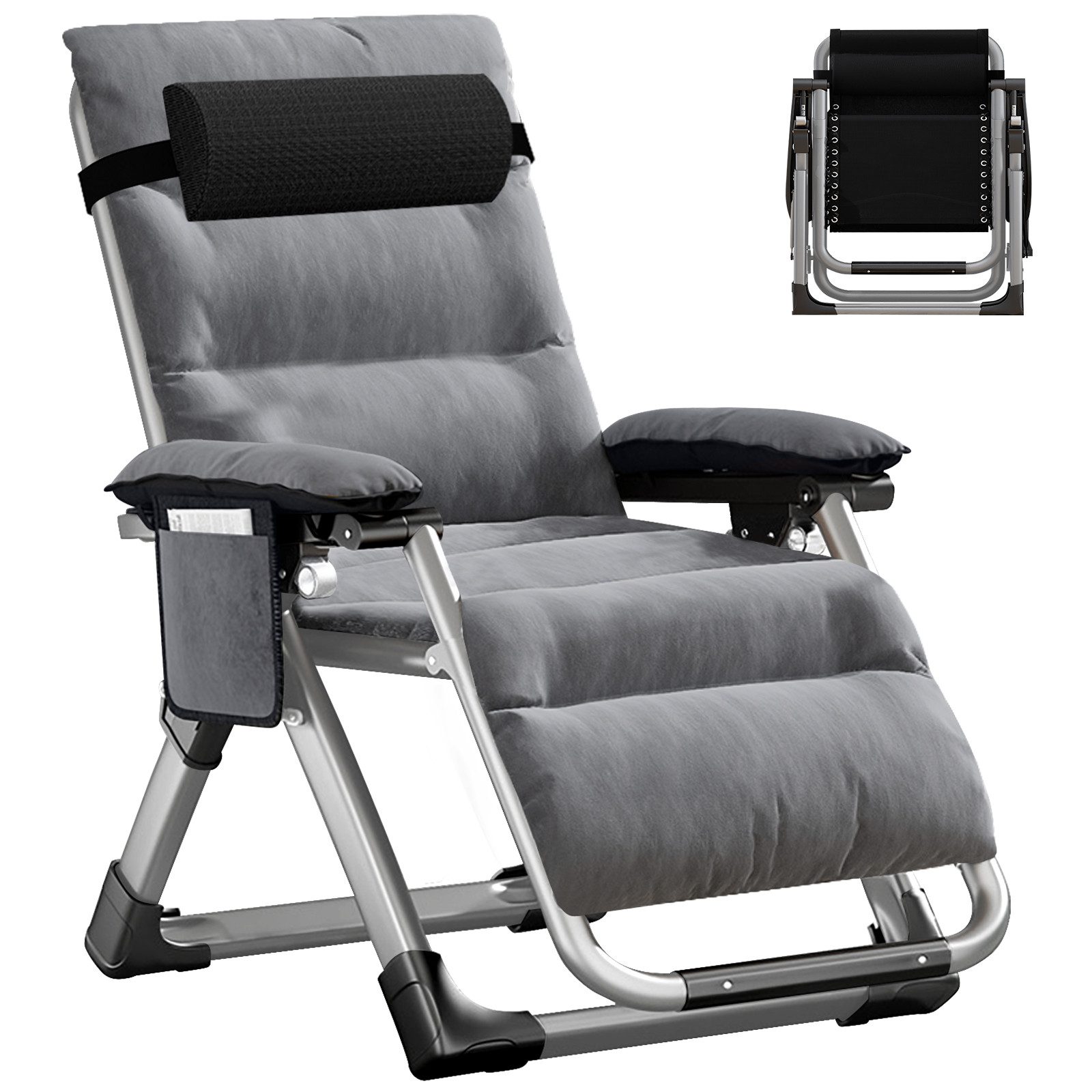 Meulbaty Klappstuhl Liegestuhl, Campingstuhl aus hochfestem Kohlenstoffstah günstig online kaufen