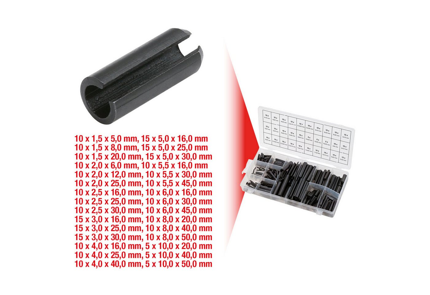 Thumbnail - KS Tools Montagewerkzeug KS TOOLS Sortiment Hohlspannstifte 315tlg. - 970.0020