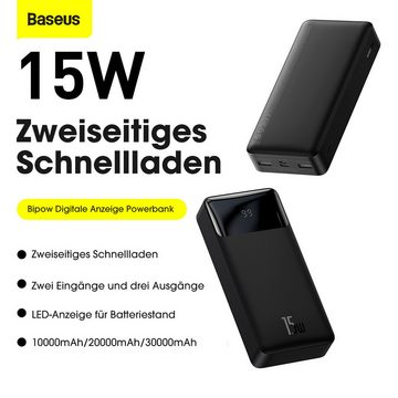 Baseus Bipow Digital Display 20000mAh 15W Overseas Edition Powerbank, mit Simple Series Ladekabel USB auf Micro 25cm
