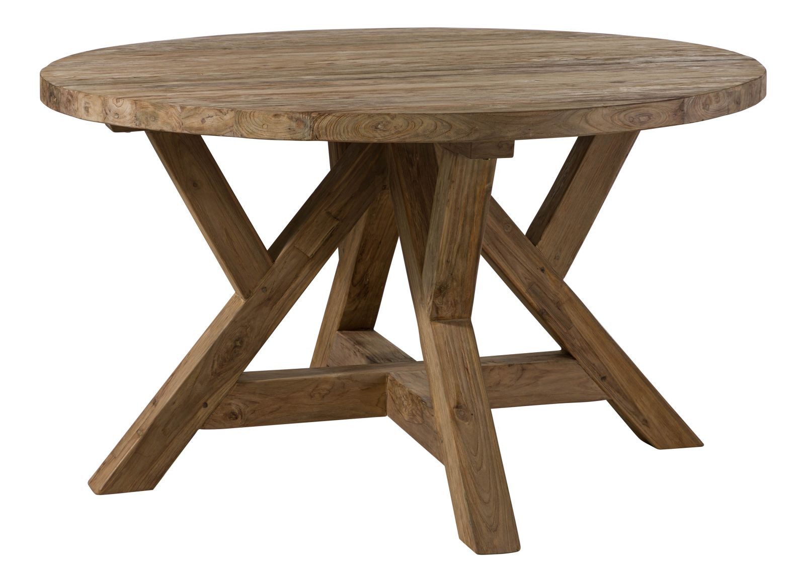Massivmoebel24 Esstisch BASSANO (Esstisch rund Teak günstig online kaufen