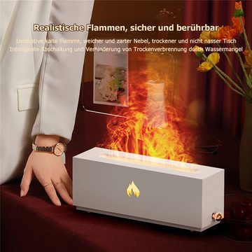 Bifurcation Kombigerät Luftbefeuchter und -reiniger Simulierter Flammen-Nachtlichtdiffusor mit 7 Farben, 320 ml