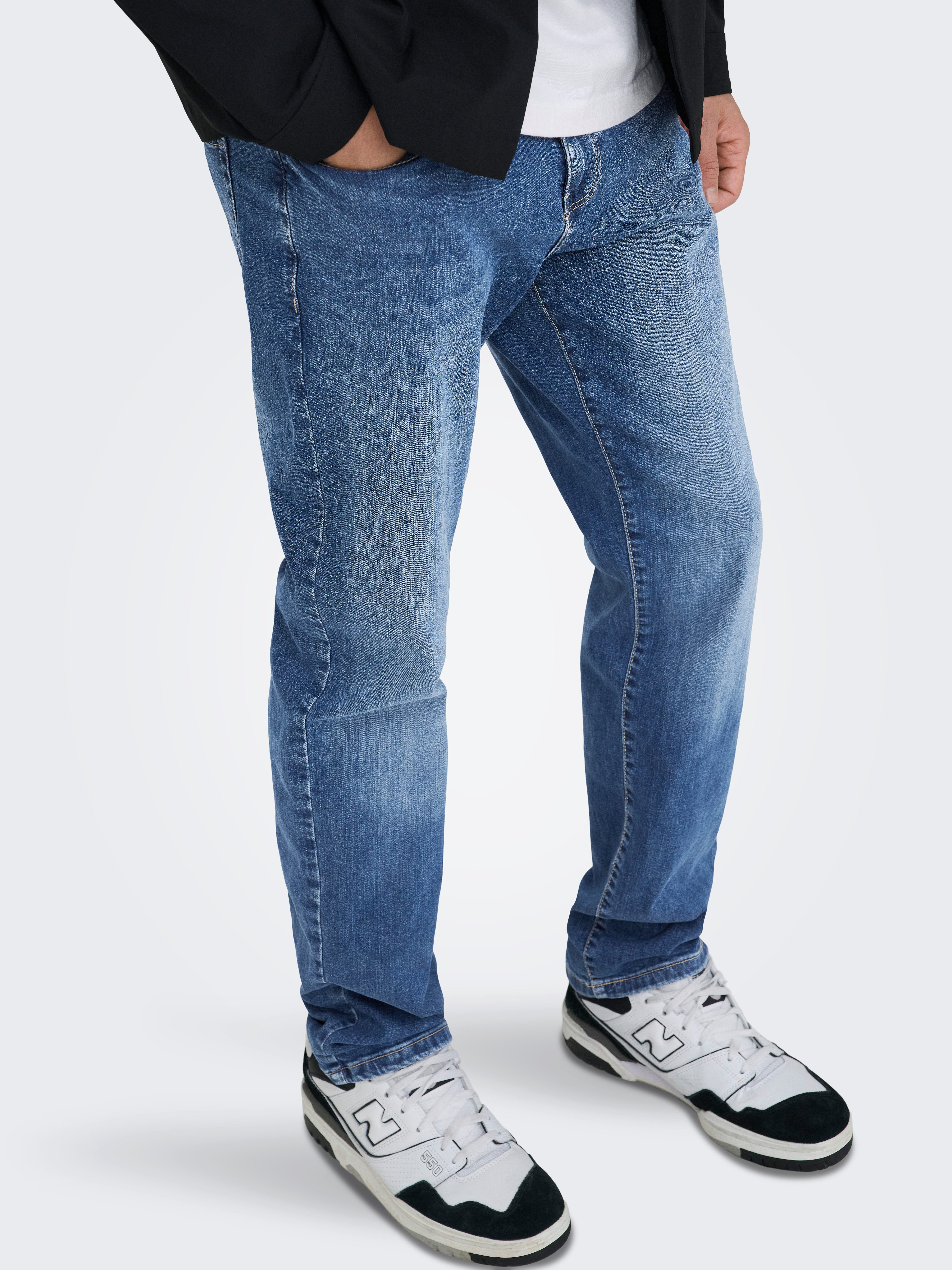 ONLY & SONS Regular-fit-Jeans ONSWEFT REG. MB 6755 MAT DNM NOOS Baumwollmis günstig online kaufen