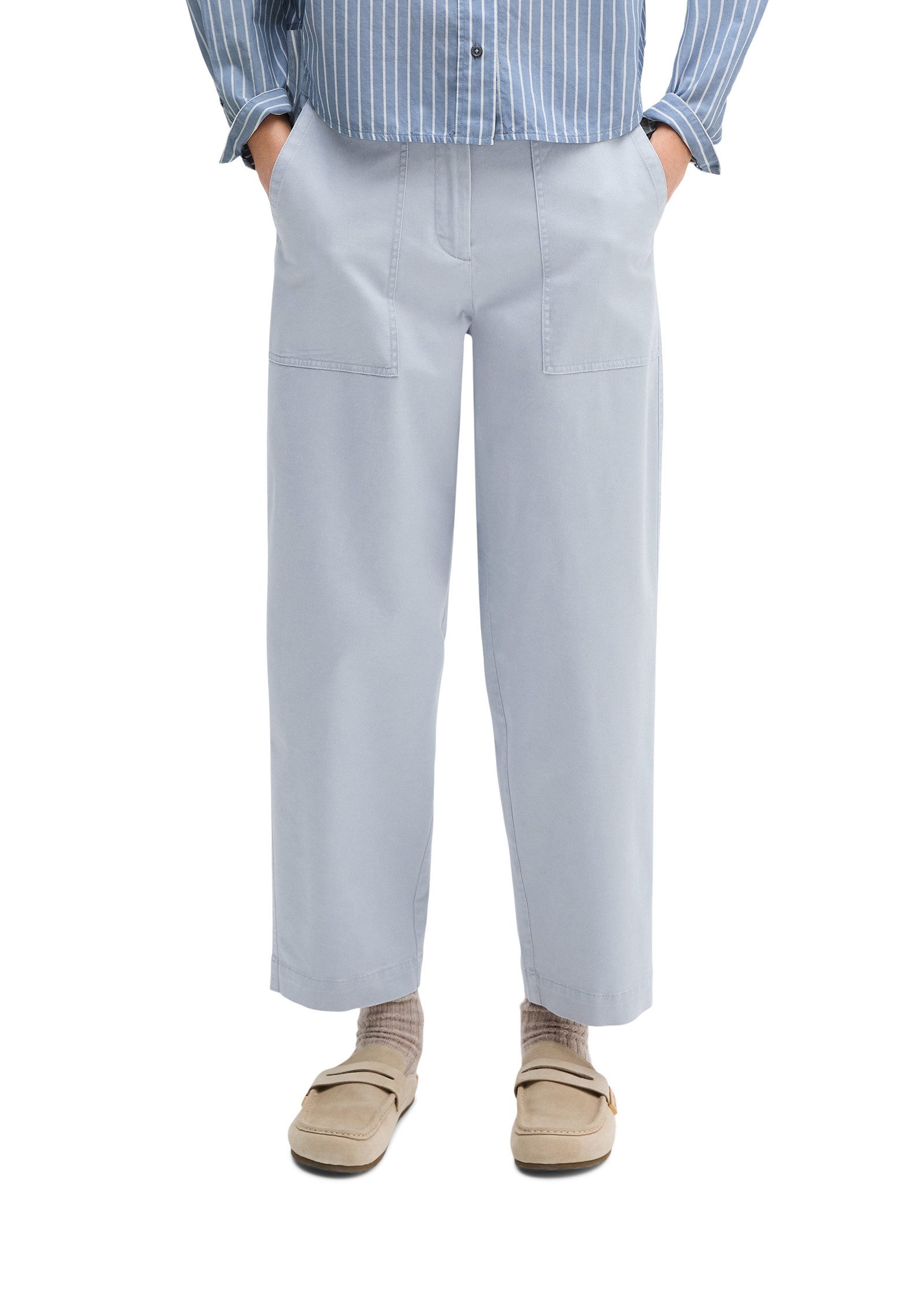 Marc O'Polo Langarmbluse aus Baumwoll-Chambray