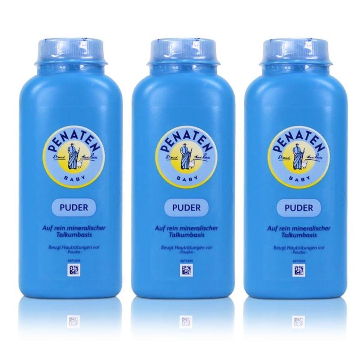 Babypflege-Set 3x Penaten Baby Puder 100g - beugt Hautrötungen vor