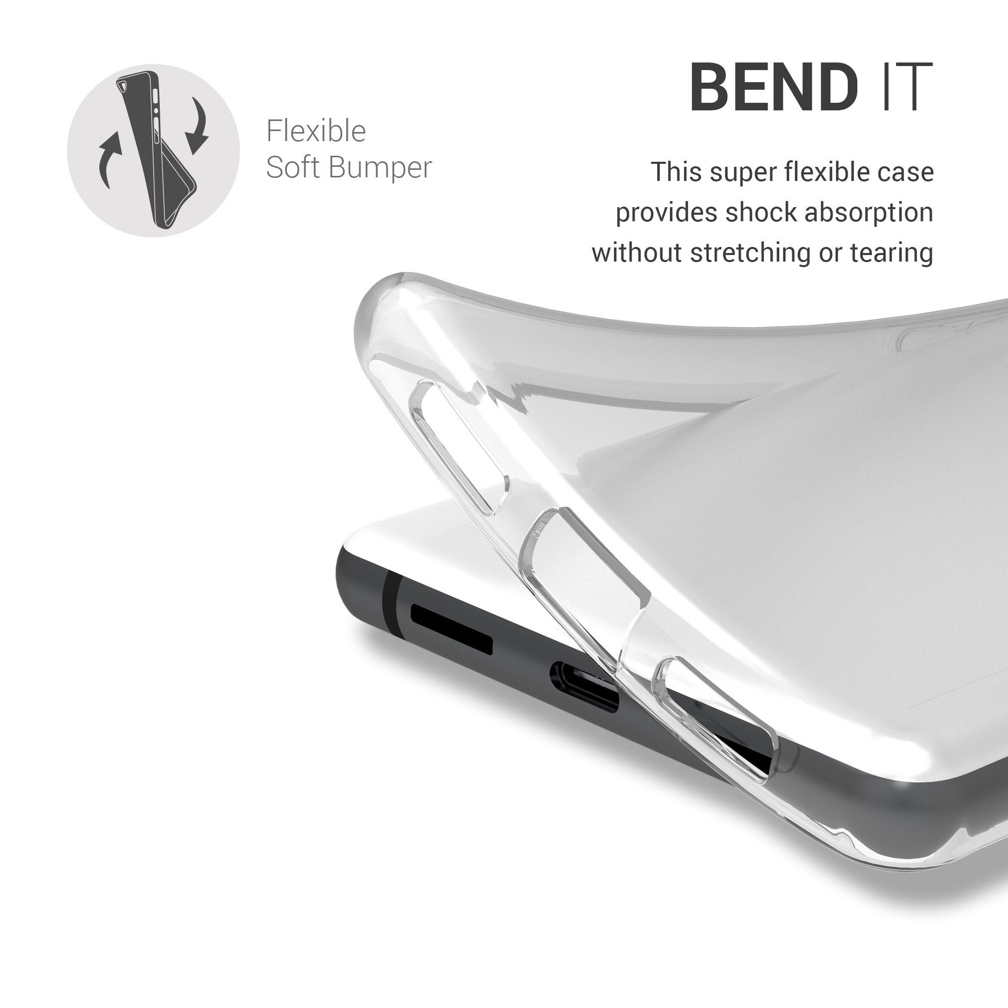 kwmobile Handyhülle Hülle für Google Pixel 6, Silikon Handyhülle transparent - Handy Case gummiert