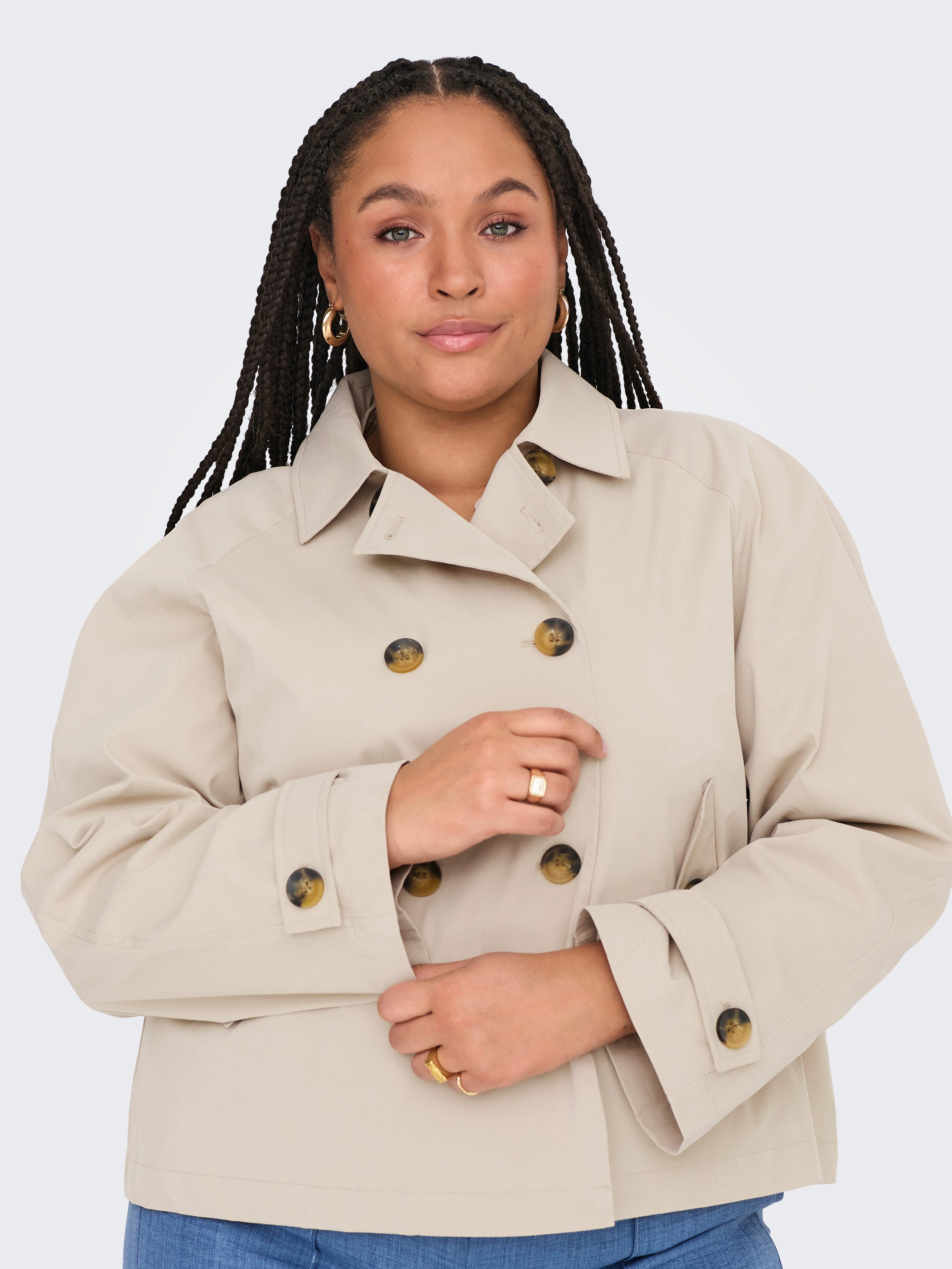 ONLY CARMAKOMA Kurzjacke CARAPRIL LIFE SHORT TRENCHCOAT OTW NOOS günstig online kaufen