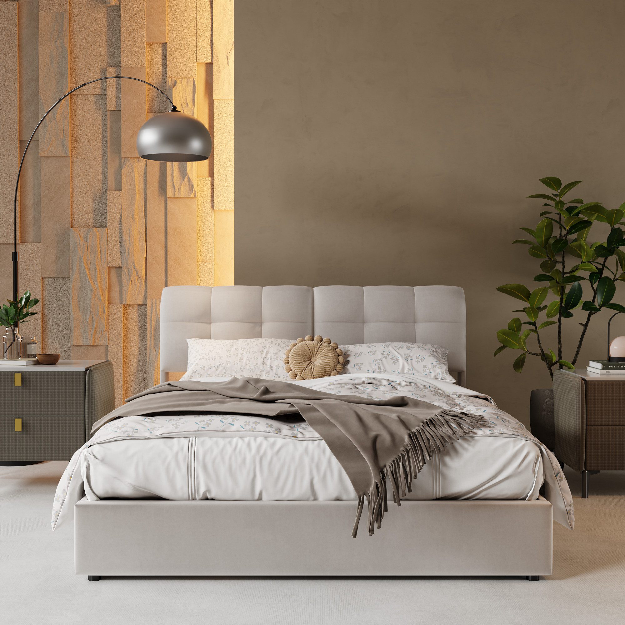 PXloue Stauraumbett Polsterbett mit Stauraum (Hochklappbares Bett 140x200 c günstig online kaufen